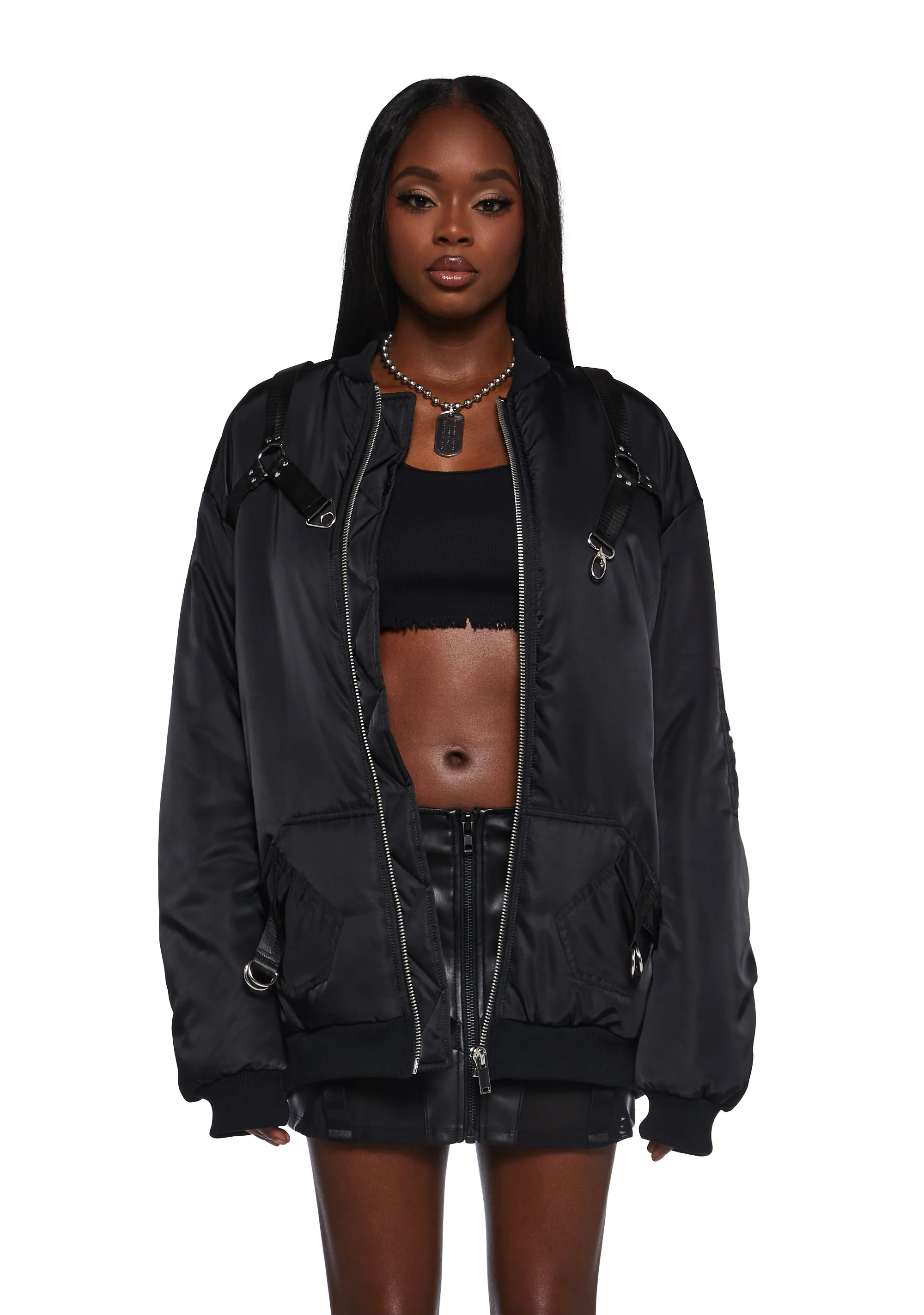 Baddie Undercover Oversized Bomber Jacket - Image 6