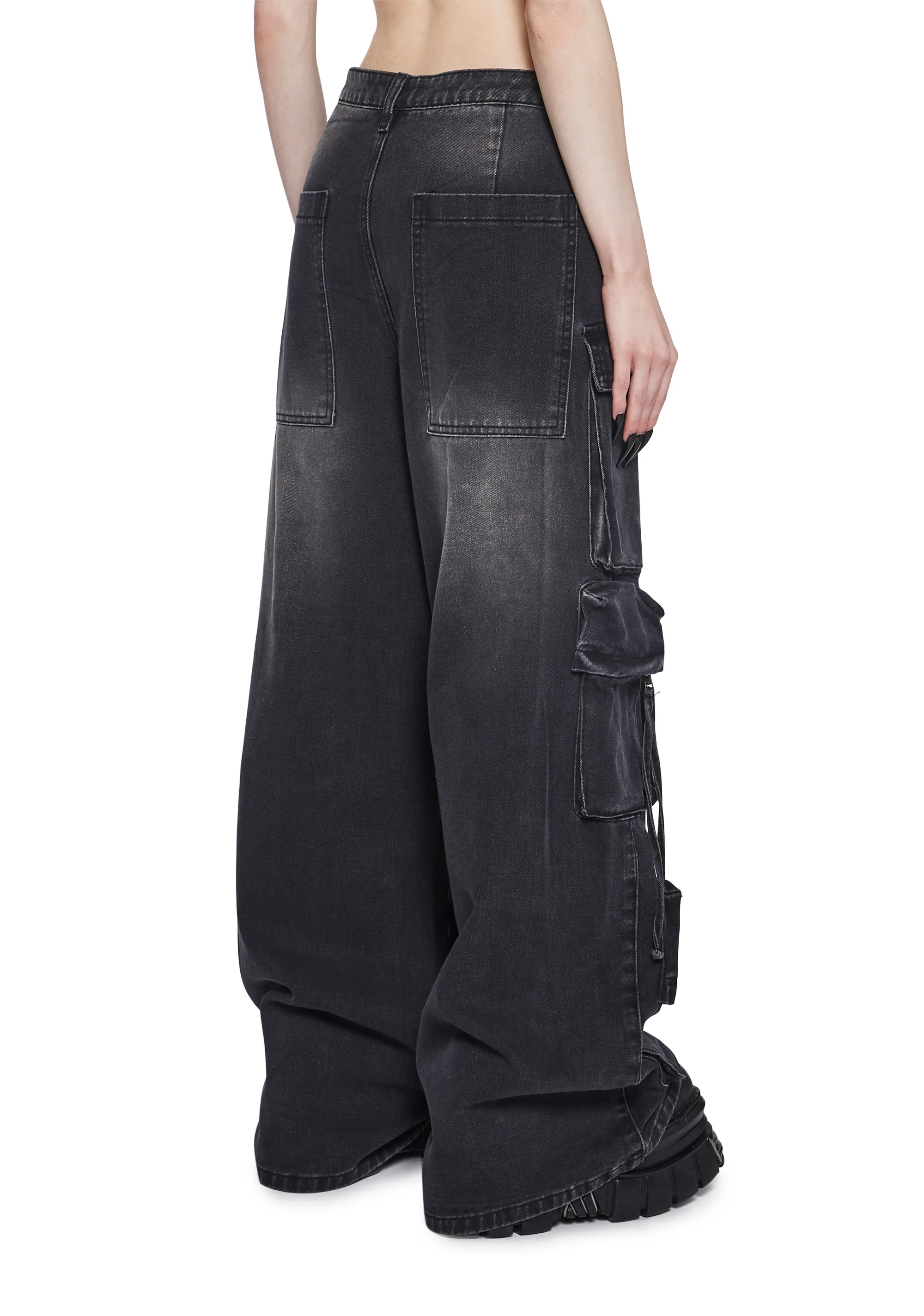 Wicked Persuasion Cargo Jeans - Black - Image 2