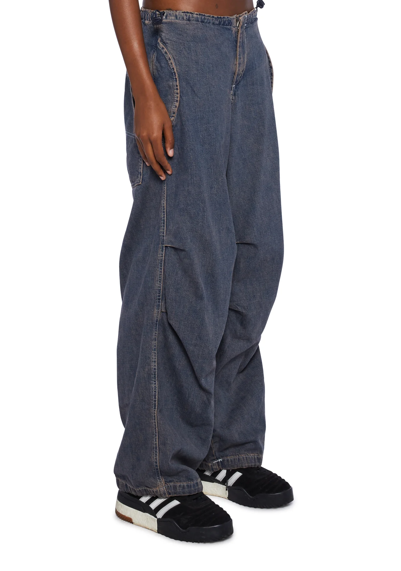 Baggy Cargo Pants - Purple - Image 3