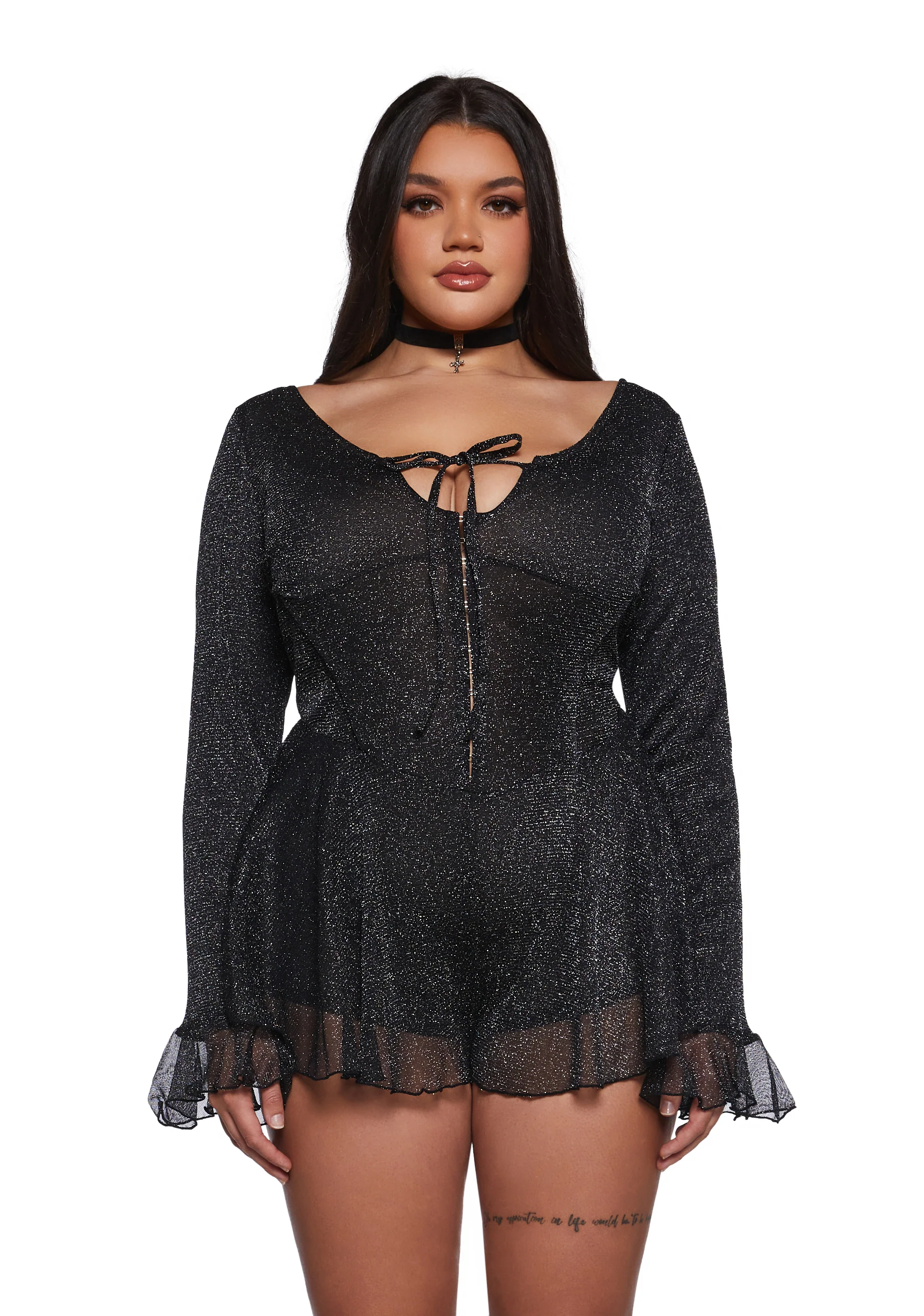 Ball Drop Glitter Playsuit - Image 2