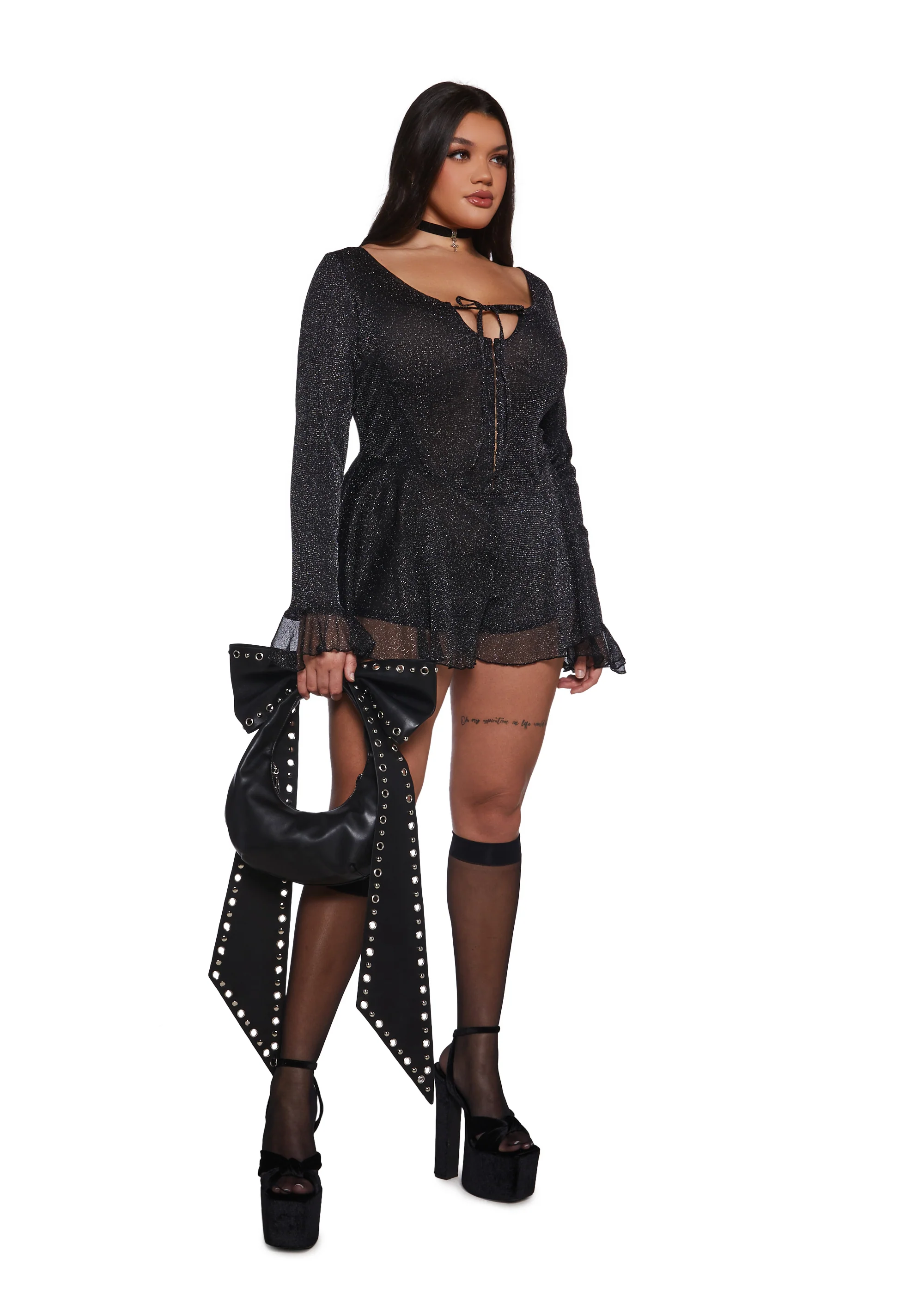 Ball Drop Glitter Playsuit - Image 9