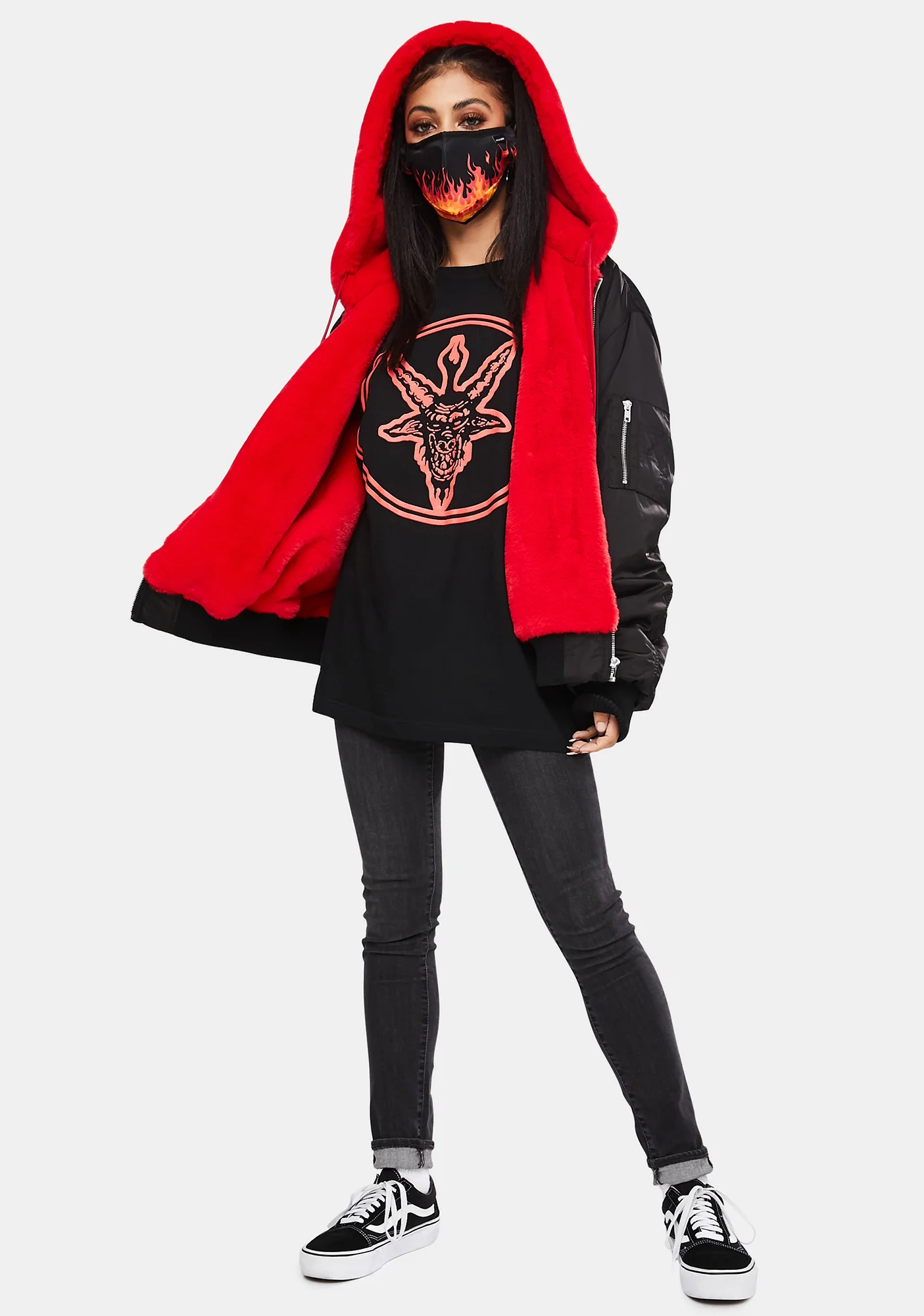 Baphomet Long Sleeve Graphic Tee - Image 3
