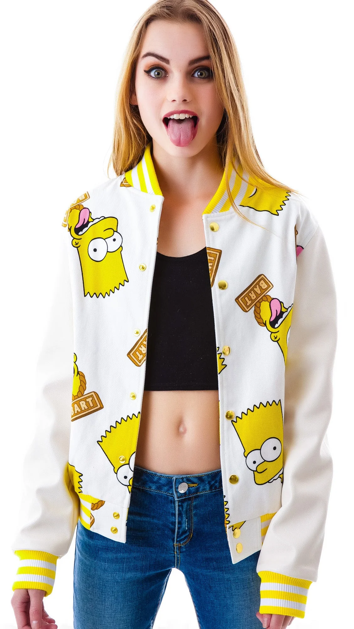 Bart Face Jacket - Black - Image 5