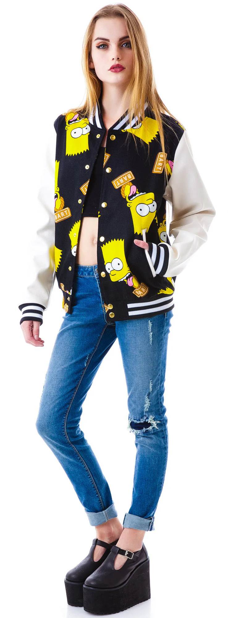 Bart Face Jacket - Black - Image 6