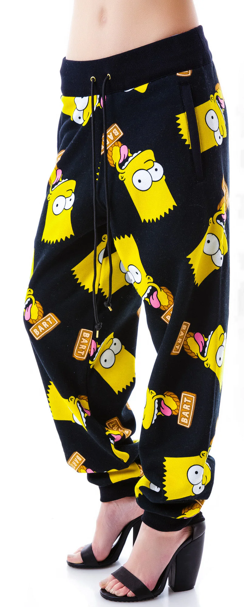 Bart Face Sweat Pants - White - Image 10