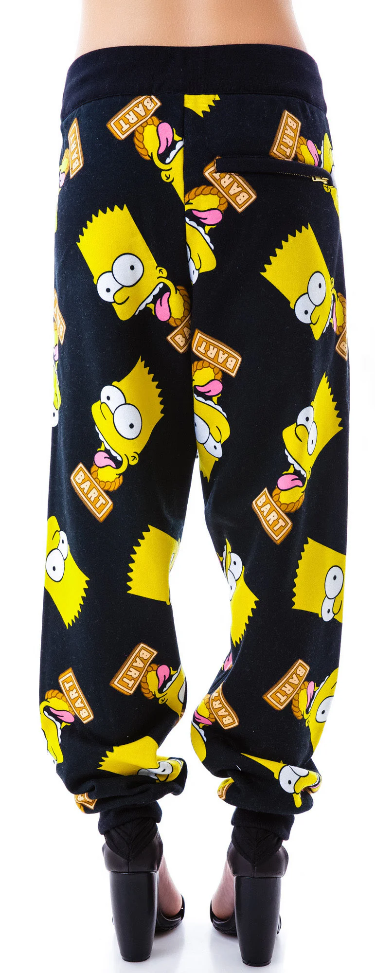Bart Face Sweat Pants - White - Image 9