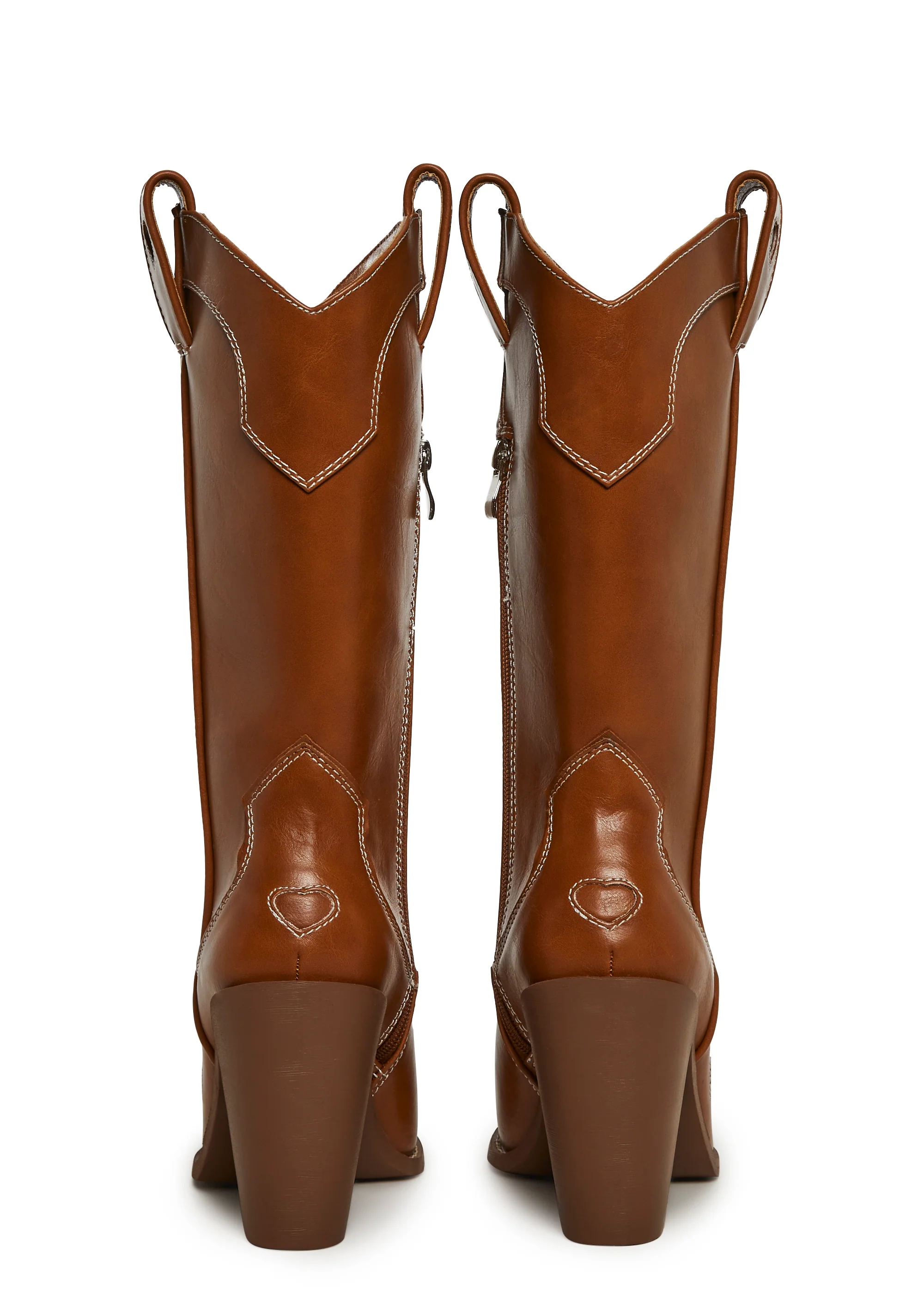 Basic Present Perfect Cowgirl Boot - Carmel - Image 4