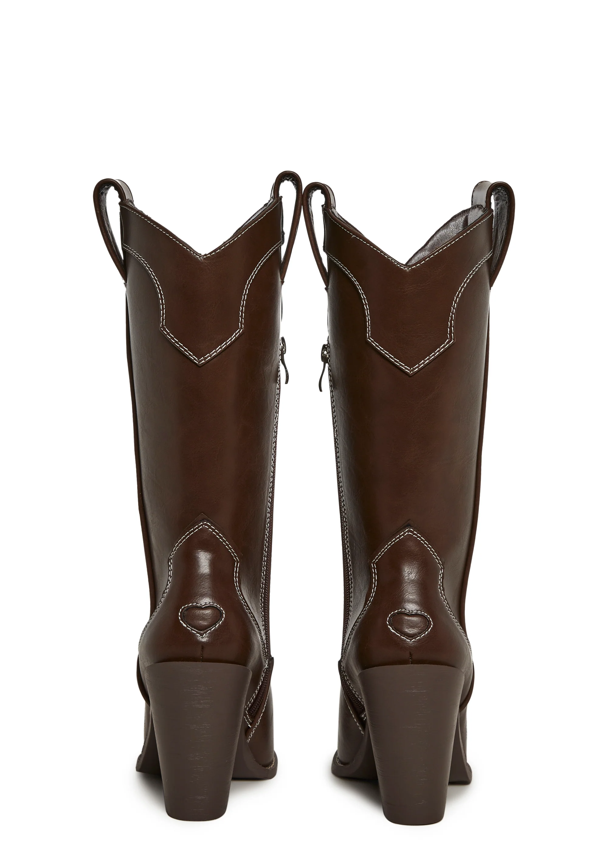 Basic Present Perfect Cowgirl Boot - Brown - Image 4