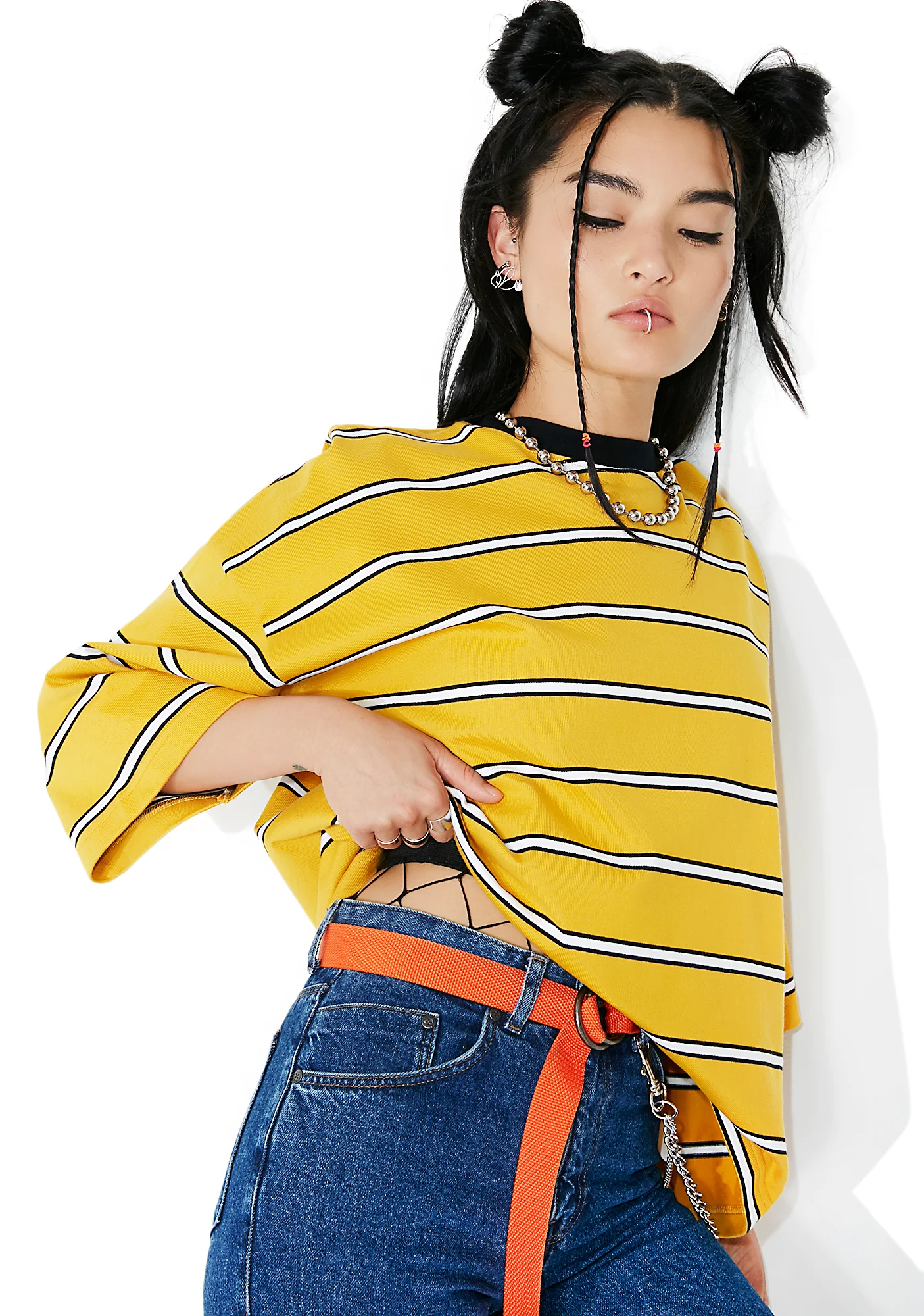 Basic Stripe Boxy Top - Image 3
