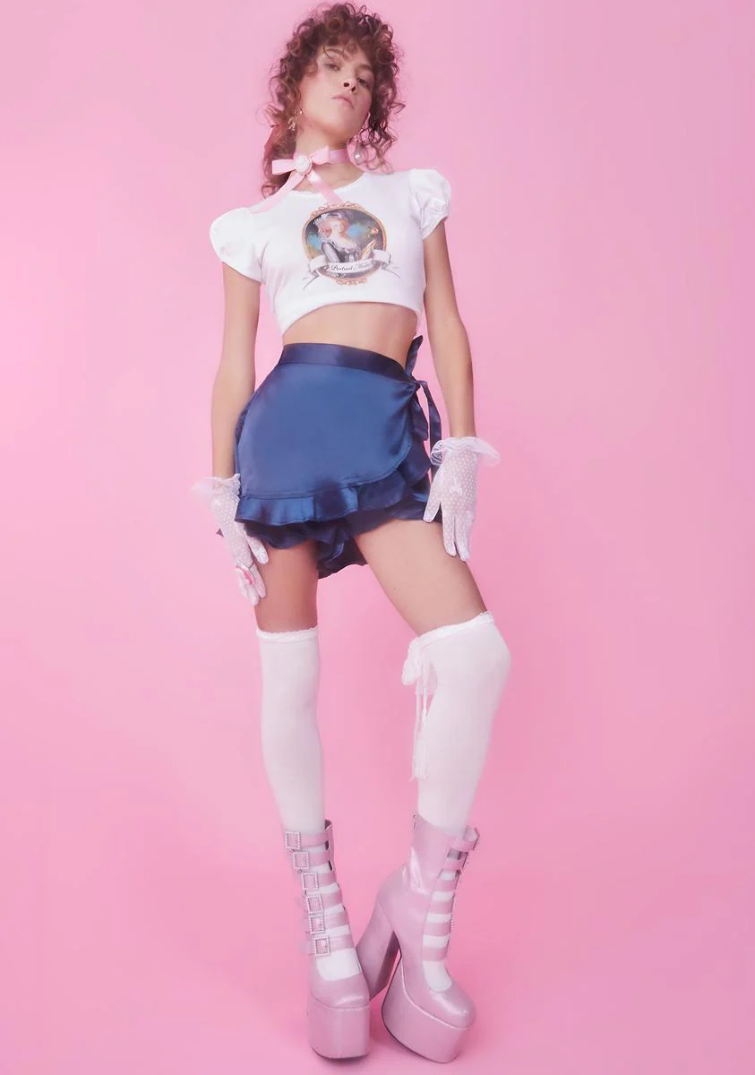 Basically Royal Wrap Skort - Image 3