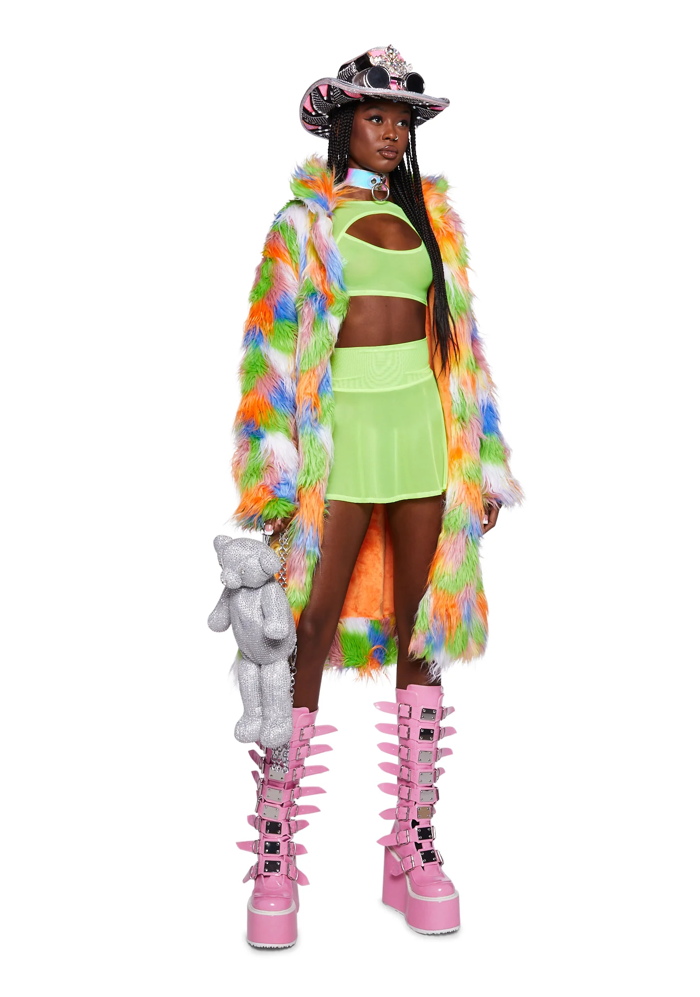 Bass Fairy Mesh Top - Neon Yellow - Image 2