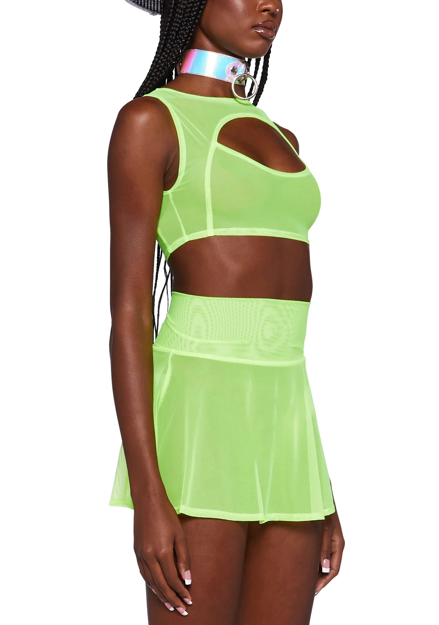 Bass Fairy Mesh Top - Neon Yellow - Image 5