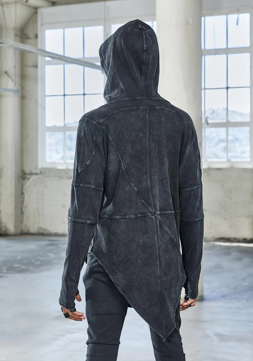 Bassline Worn Wash Hoodie Sweatshirt - Image 5