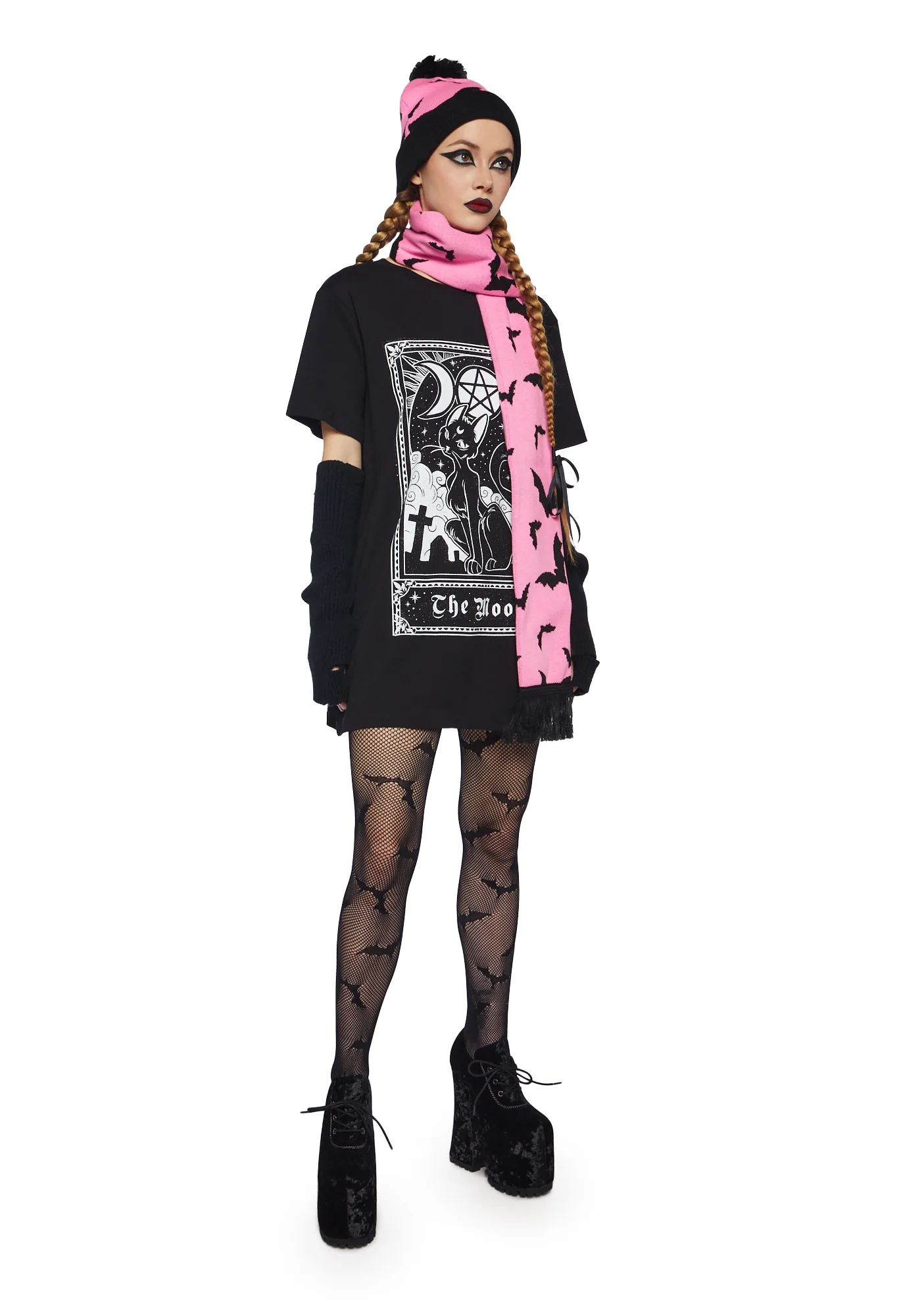 Sweet Bat Behavior Beanie And Scarf Set - Image 2