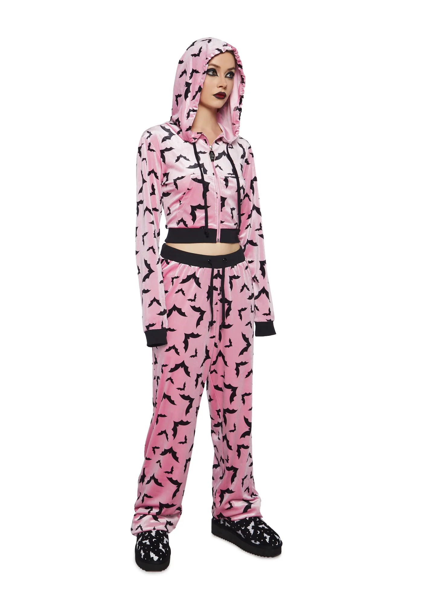 Sweet Bat Behavior Cropped Hoodie - Image 2