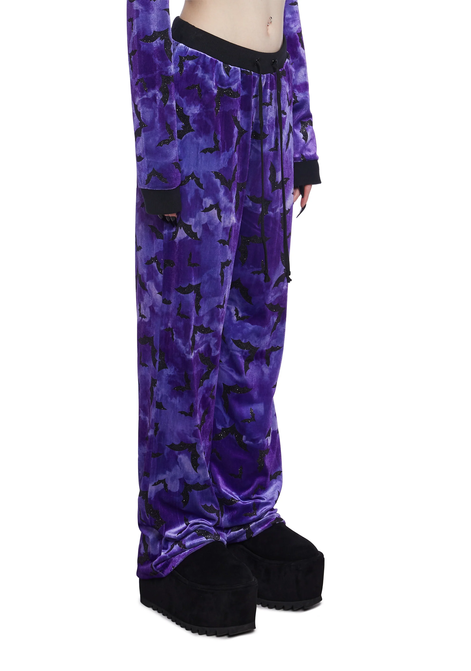 Bat Behavior Jogger Sweatpants - Purple - Image 4