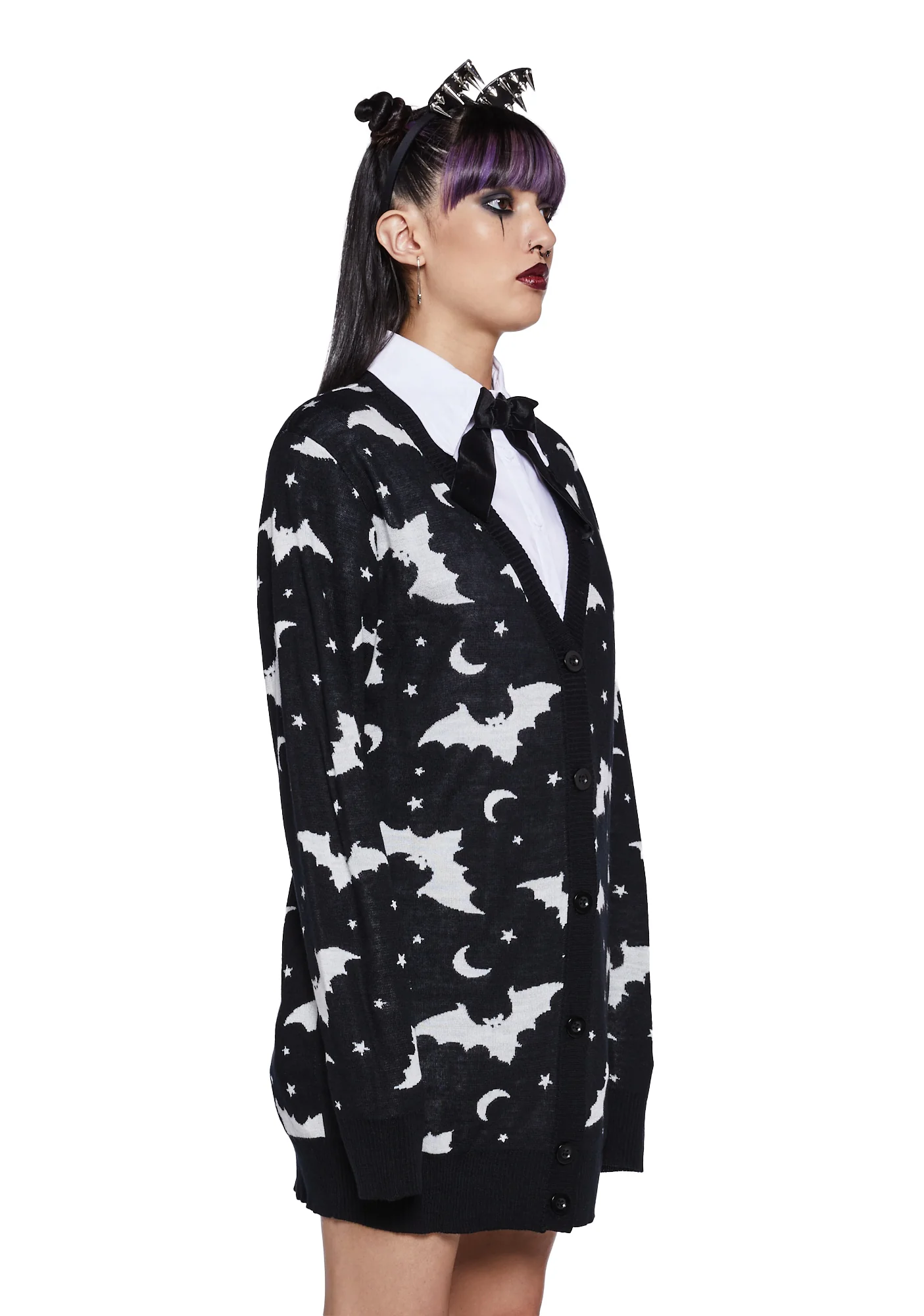 Bat Vibes Knit Cardigan - Image 3