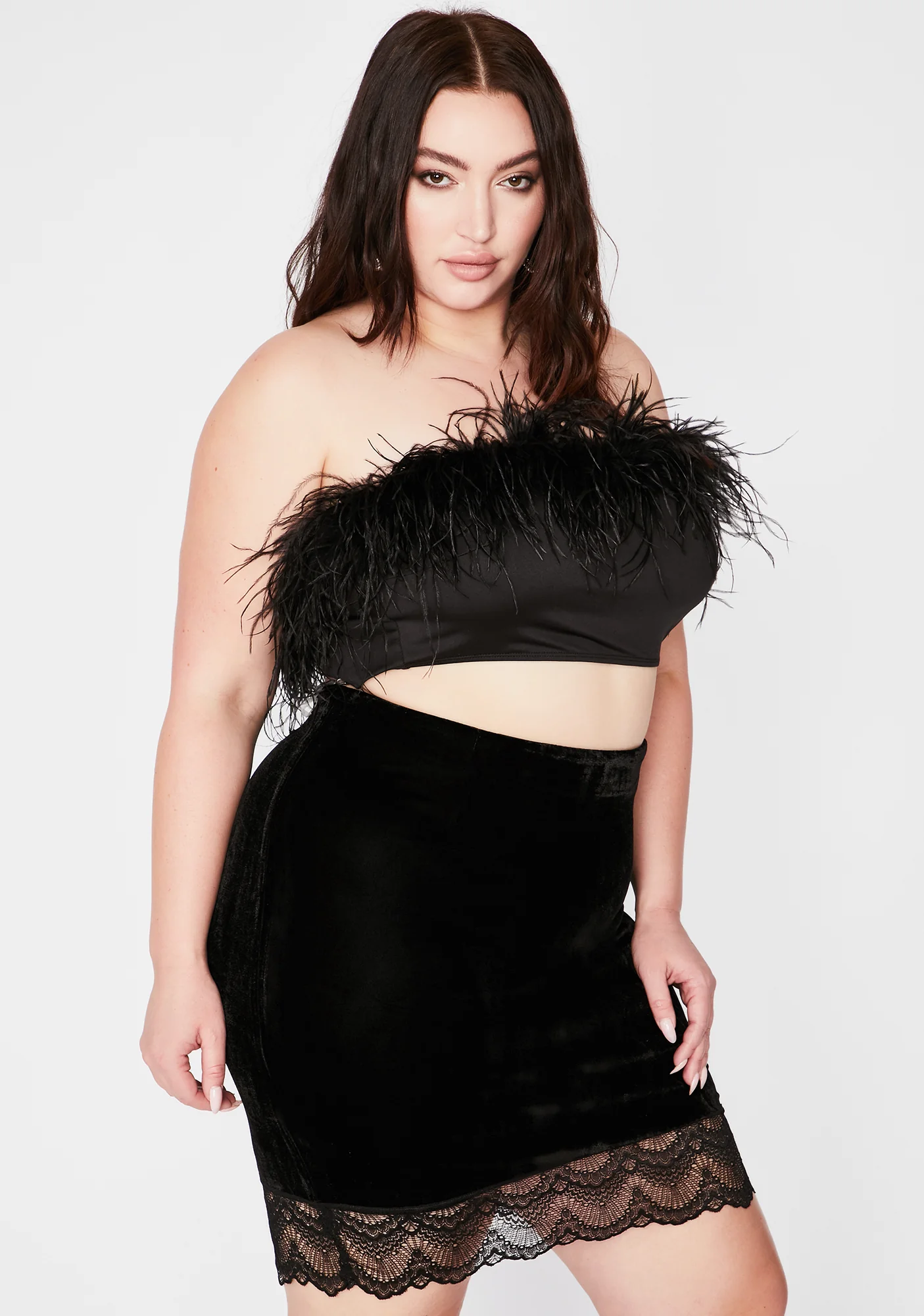 BB Where Are My Manners Velvet Skirt - Image 2