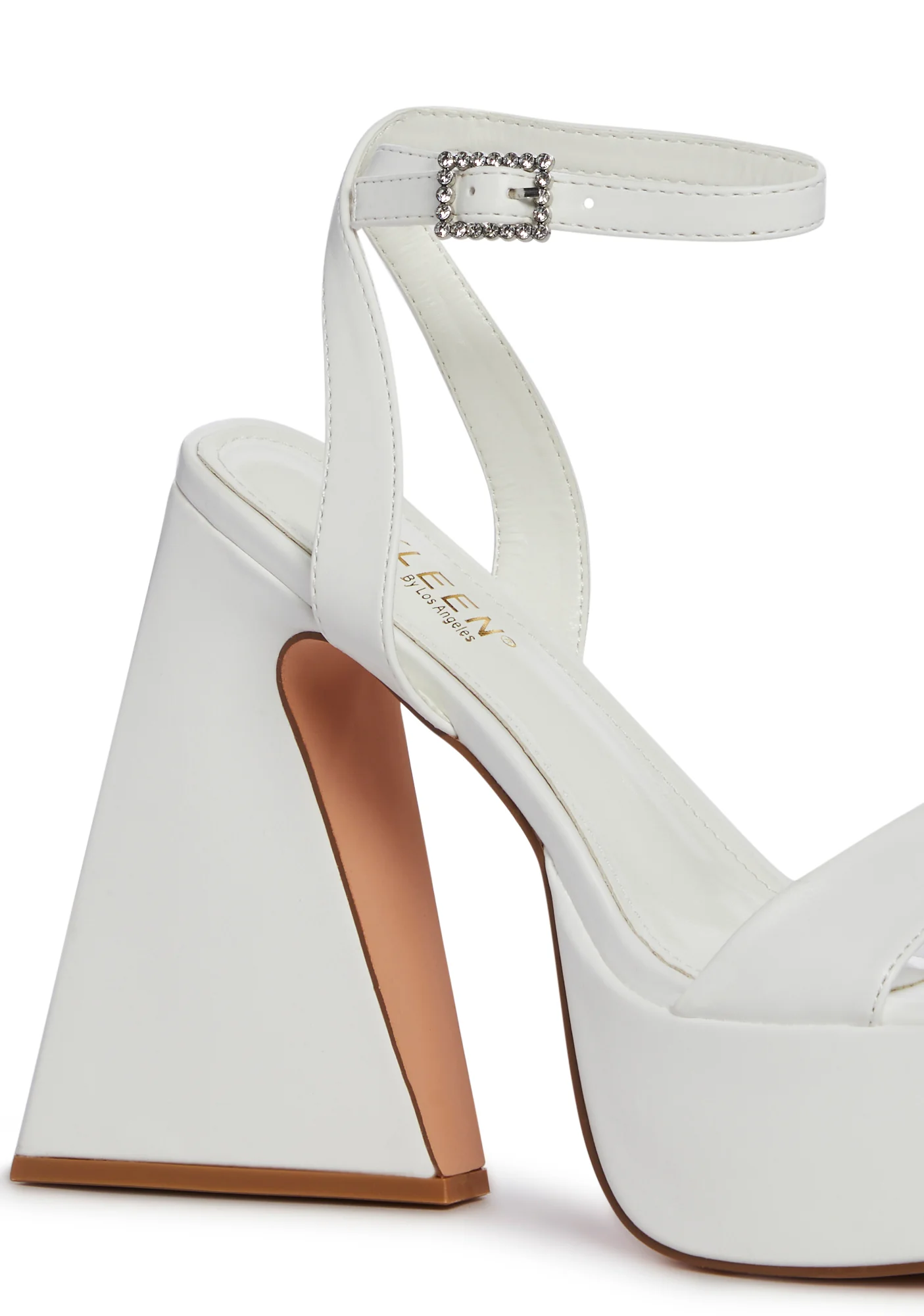 Beach Brunch Block Heels-White - Image 2
