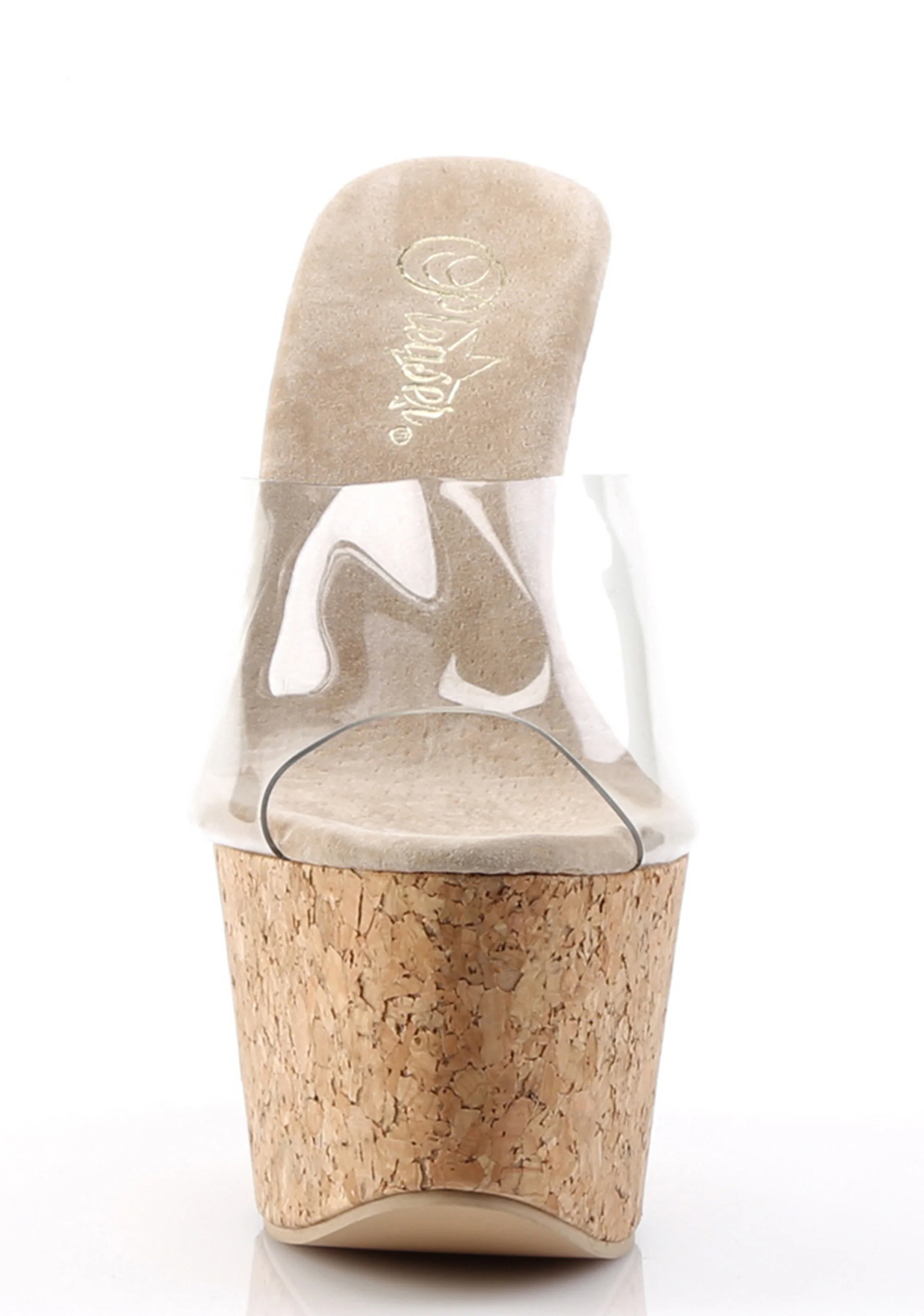 Beau-601 Platform Wedge Slides-Cork - Image 3