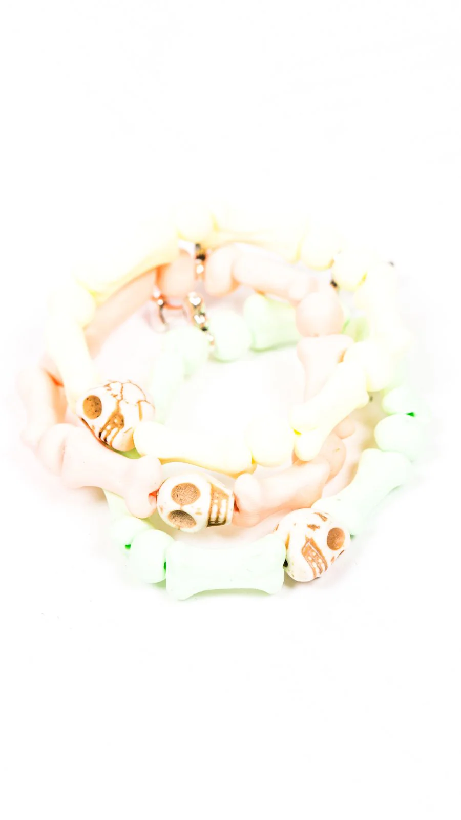 Bedrock Bones Skull Bracelets - Off White - Image 9
