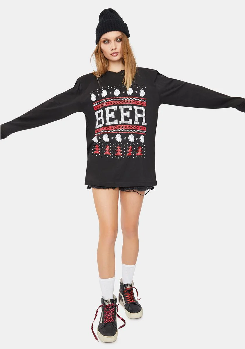 Beer Xmas Graphic Tee - Image 3