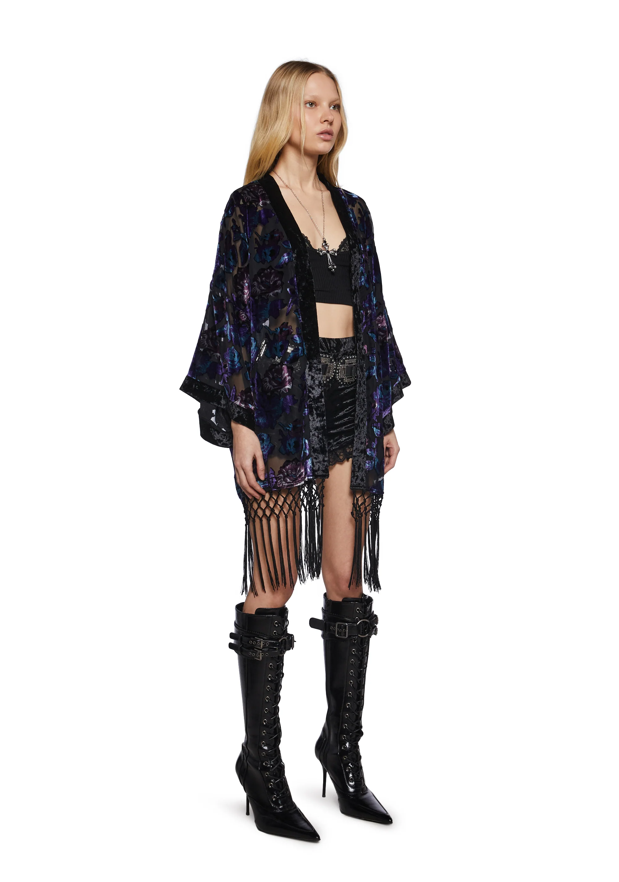 Befallen Romance Floral Kimono - Image 3
