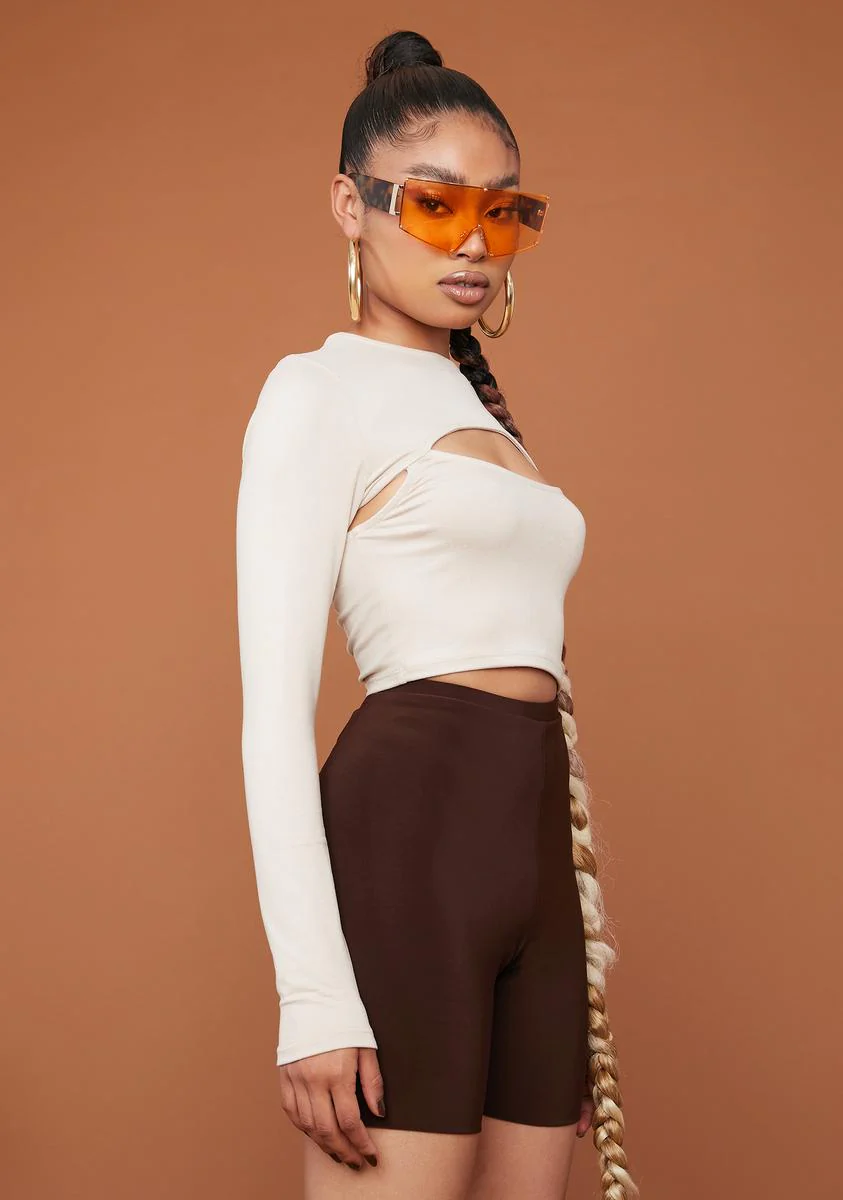 Beginner's Luck Cutout Crop Top - Image 2