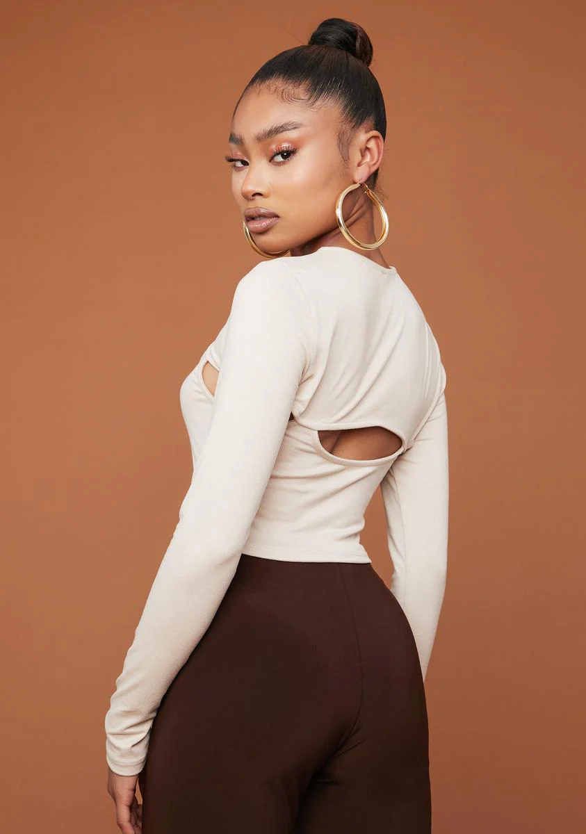 Beginner's Luck Cutout Crop Top - Image 4