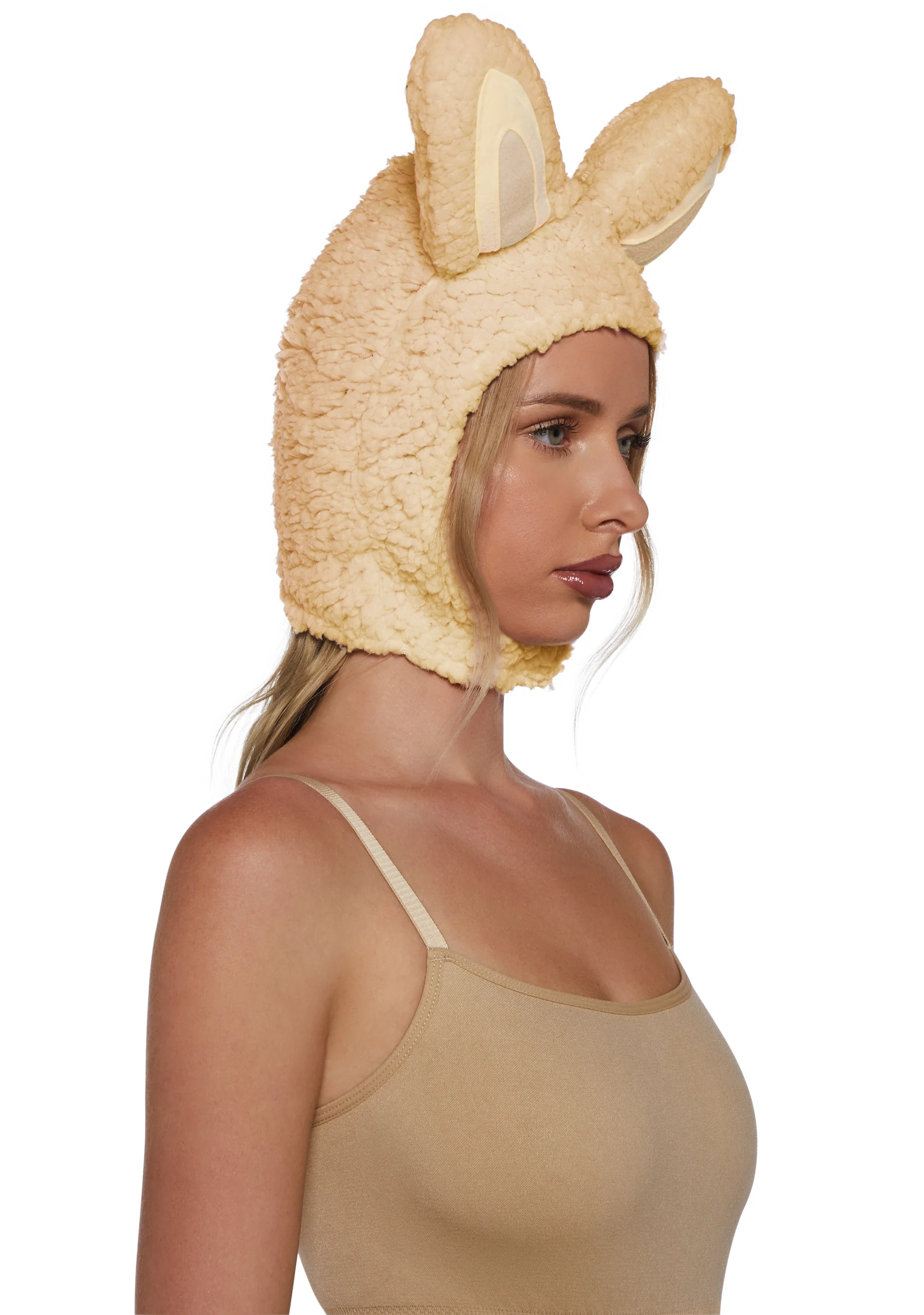Little Monster Costume Hood - Beige - Image 2
