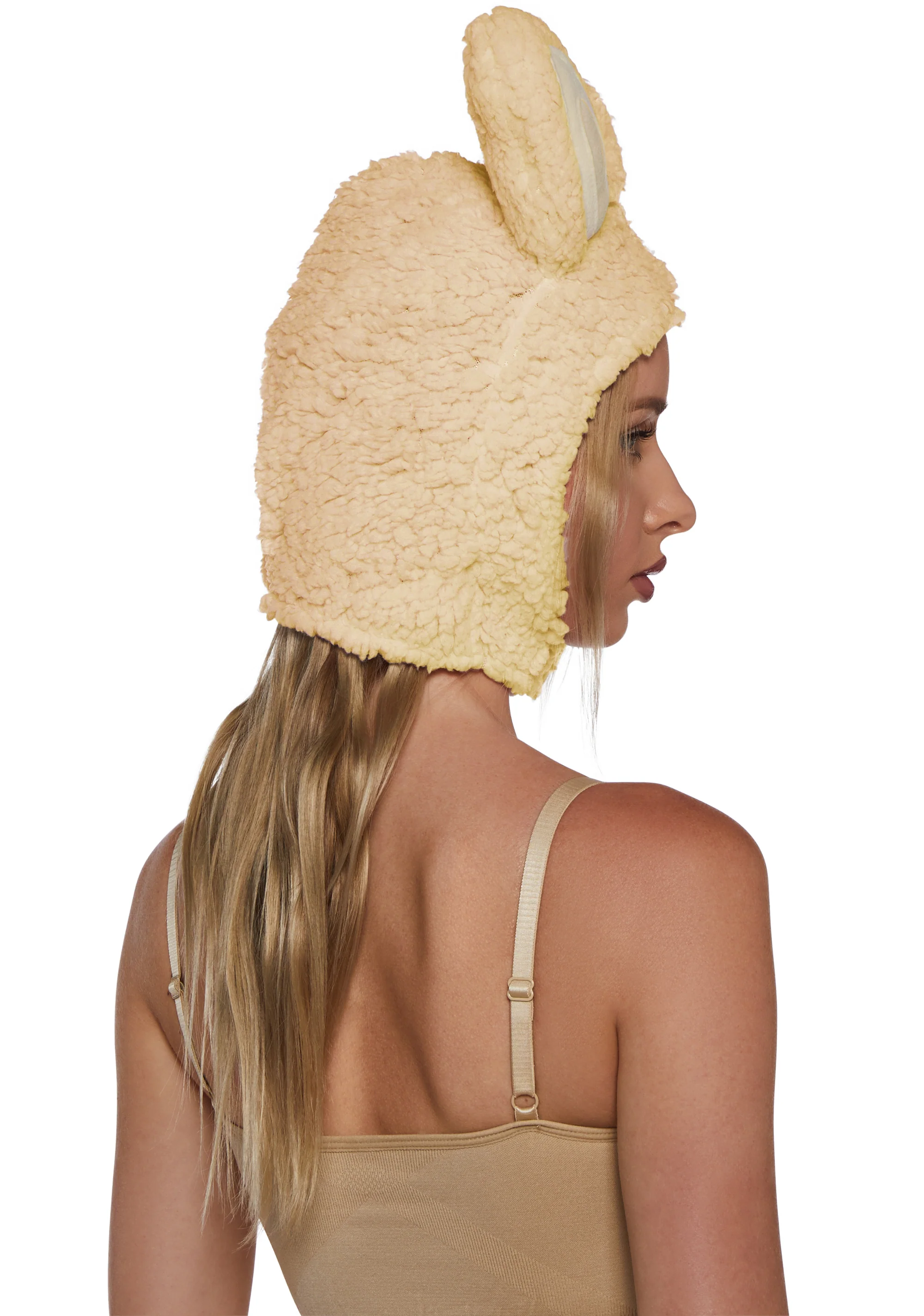 Little Monster Costume Hood - Beige - Image 3