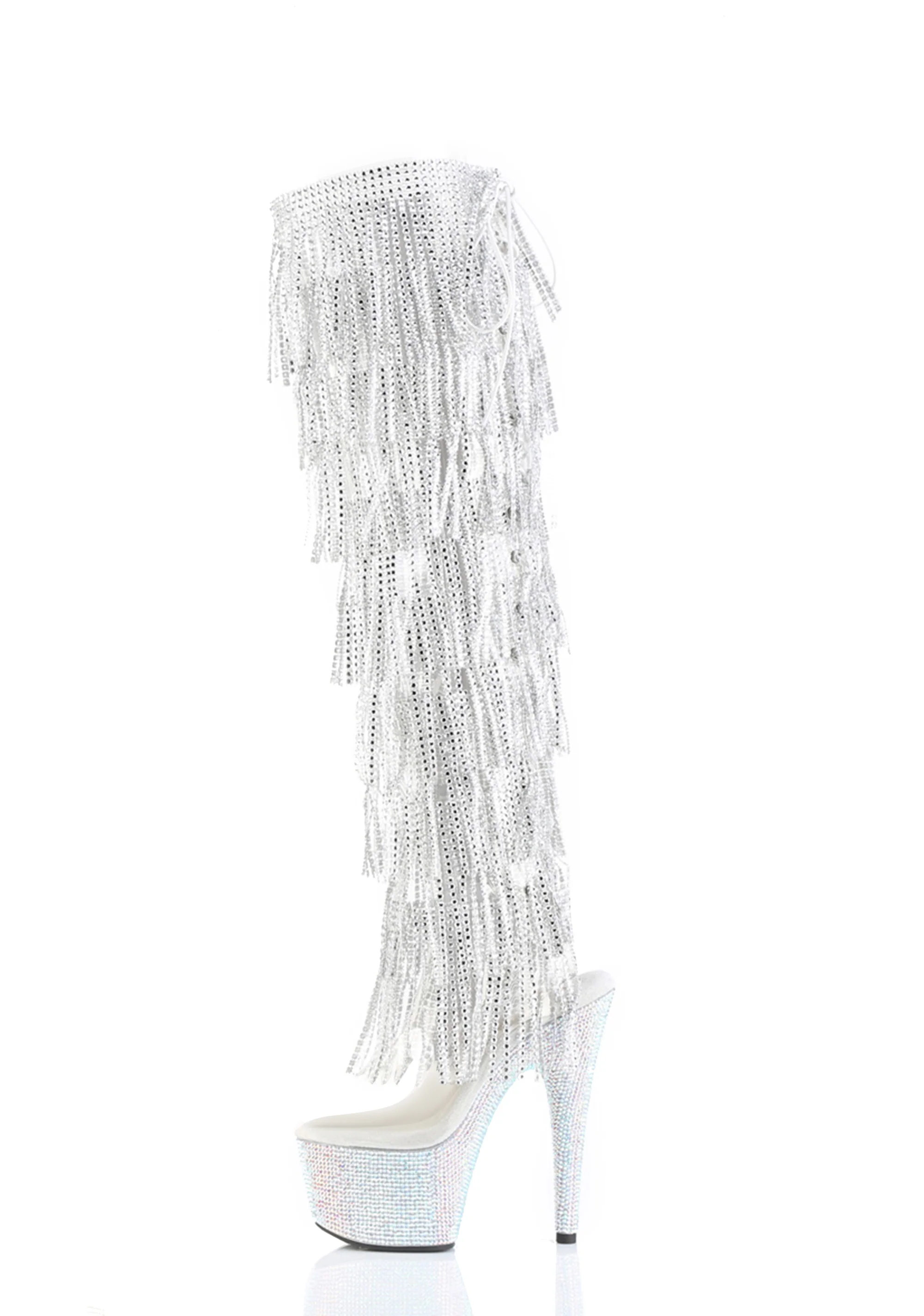 Bejeweled-3019C-RSF-7 Platform Over-The-Knee Boots-Silver - Image 2