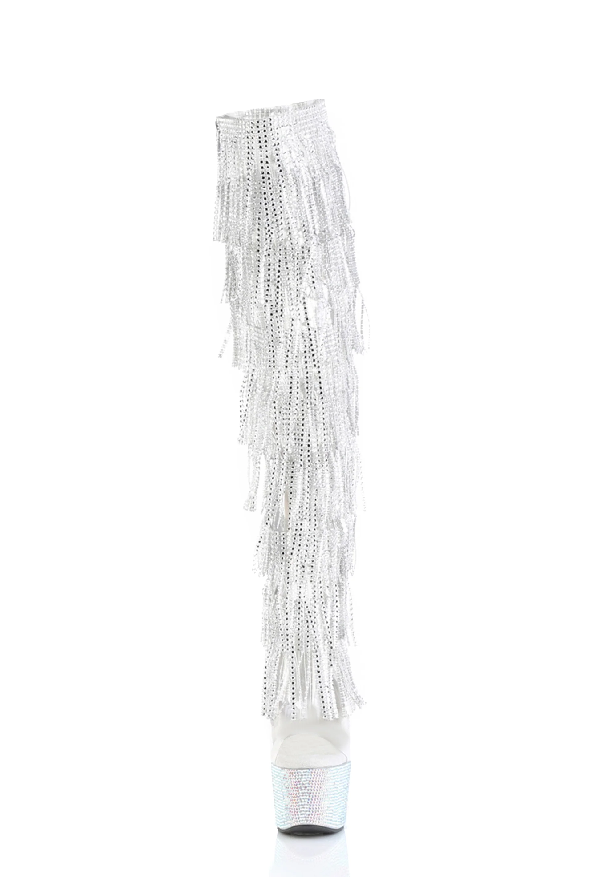 Bejeweled-3019C-RSF-7 Platform Over-The-Knee Boots-Silver - Image 3