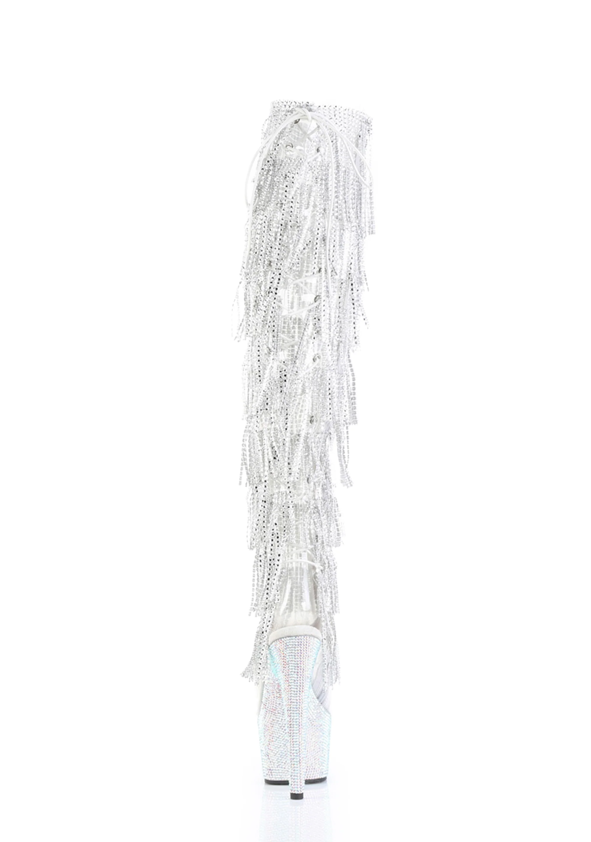 Bejeweled-3019C-RSF-7 Platform Over-The-Knee Boots-Silver - Image 4