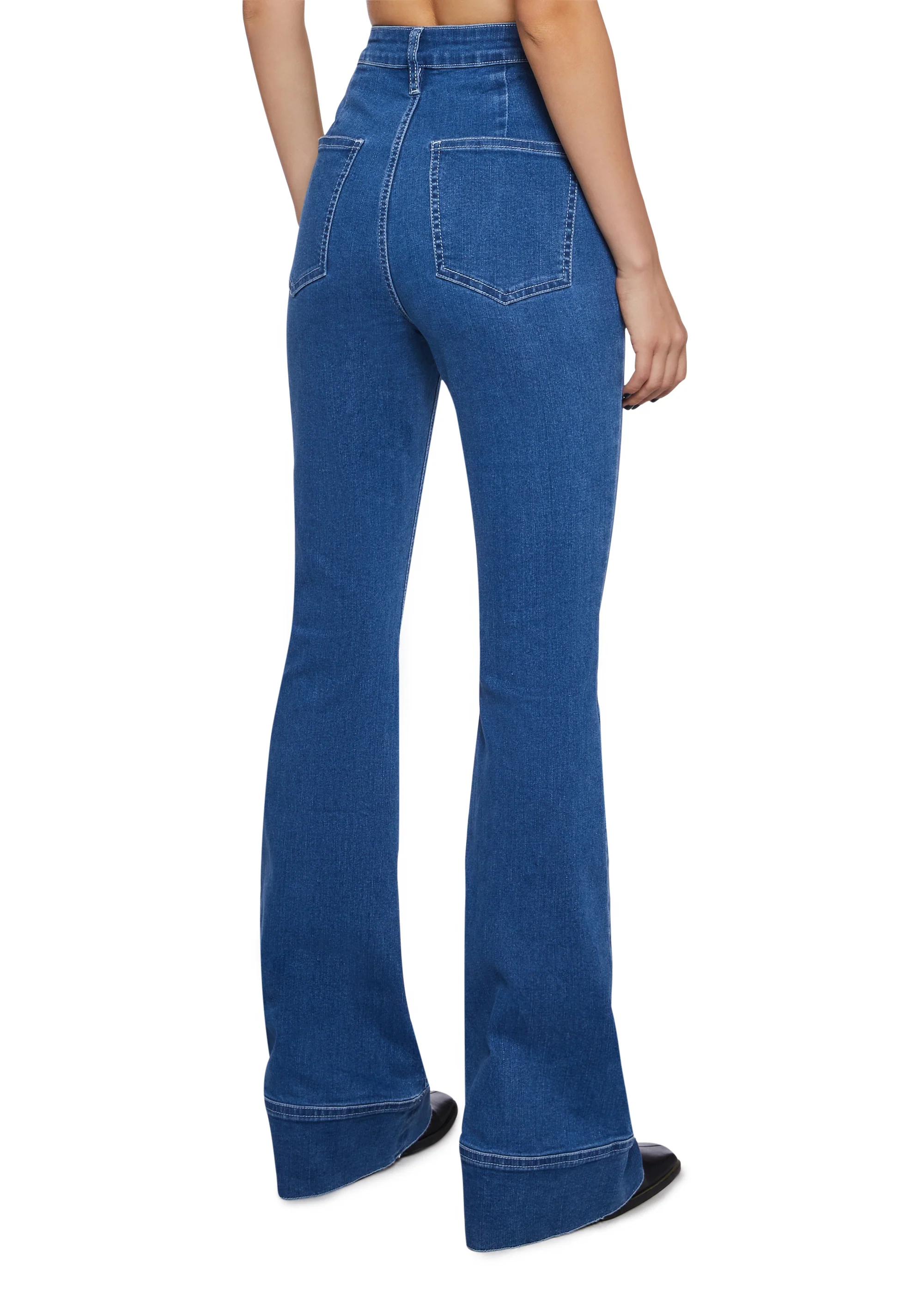 Belated Thanks Flared Denim Jeans - Image 4