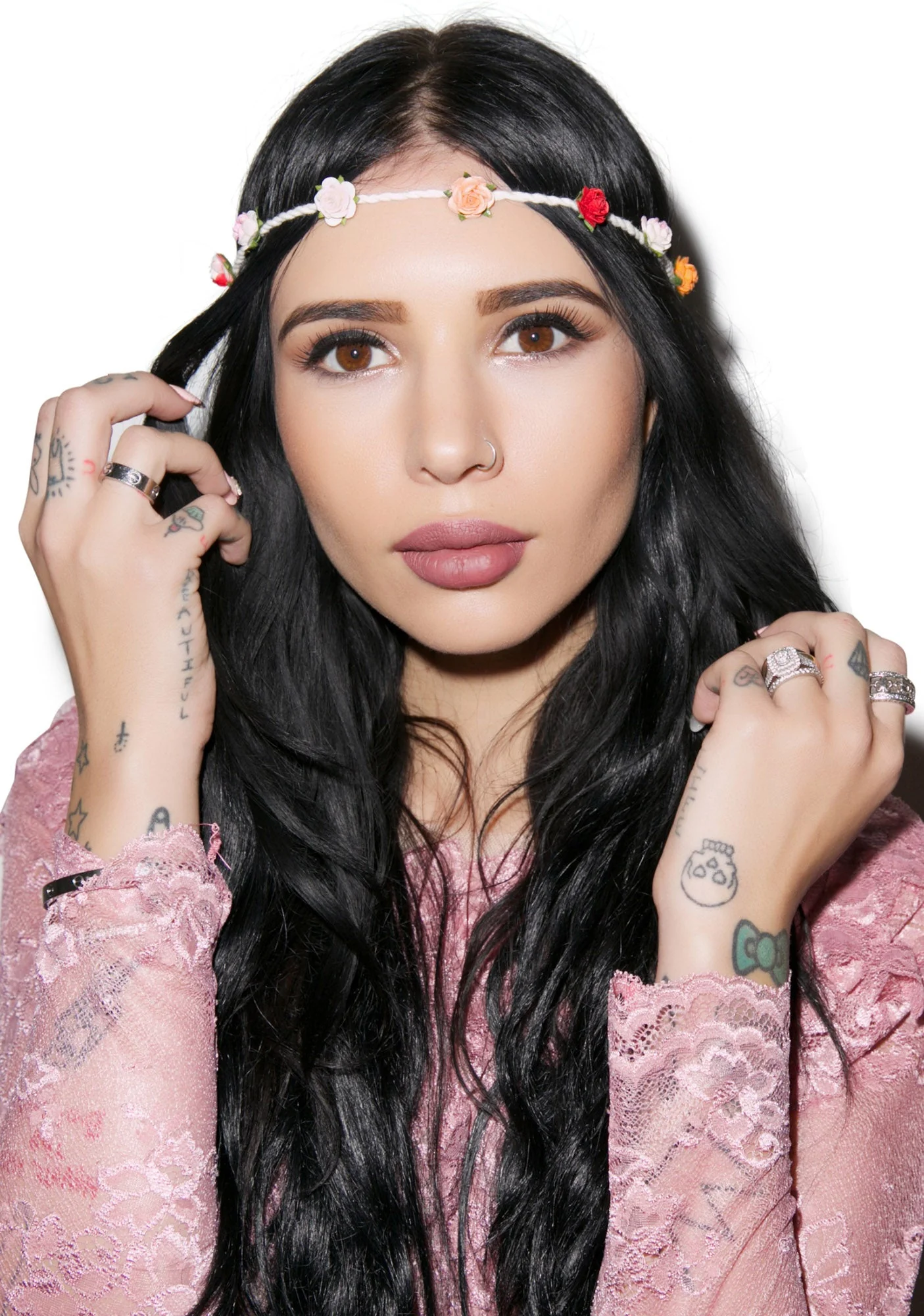 Bella Floral Headband - Purple - Image 9