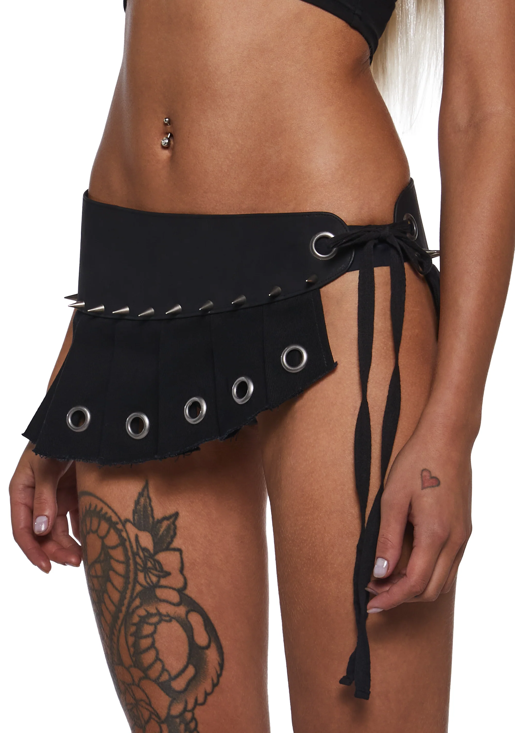 Ego Belt With Pleated Skirt Panel - Black - Image 6