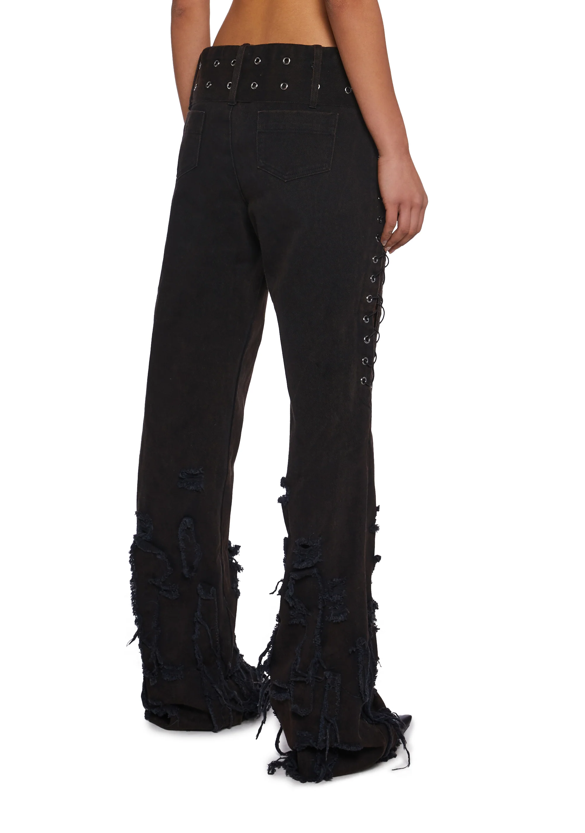 Belted Distressed Pants - Image 4