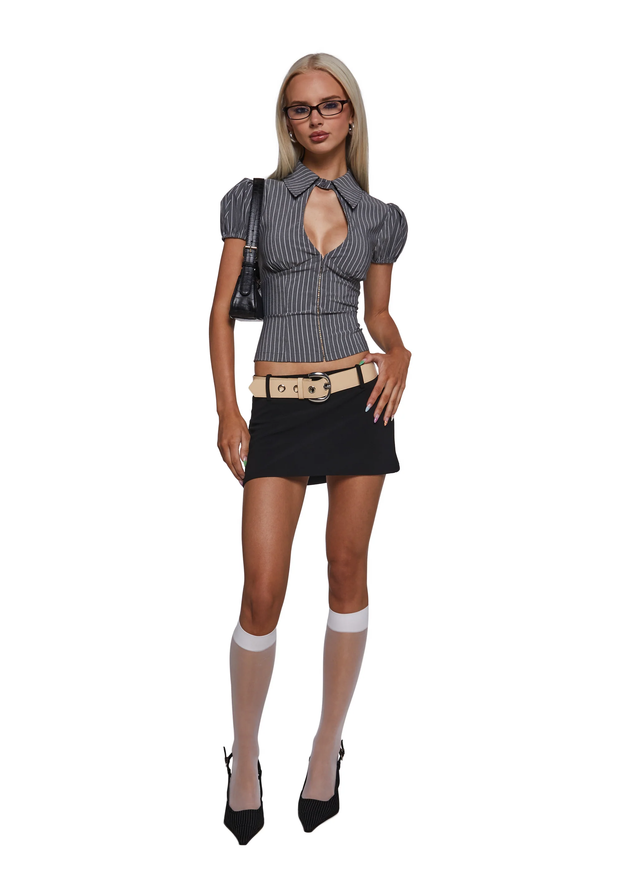 Popular Girl Belted Mini Skort - Image 7