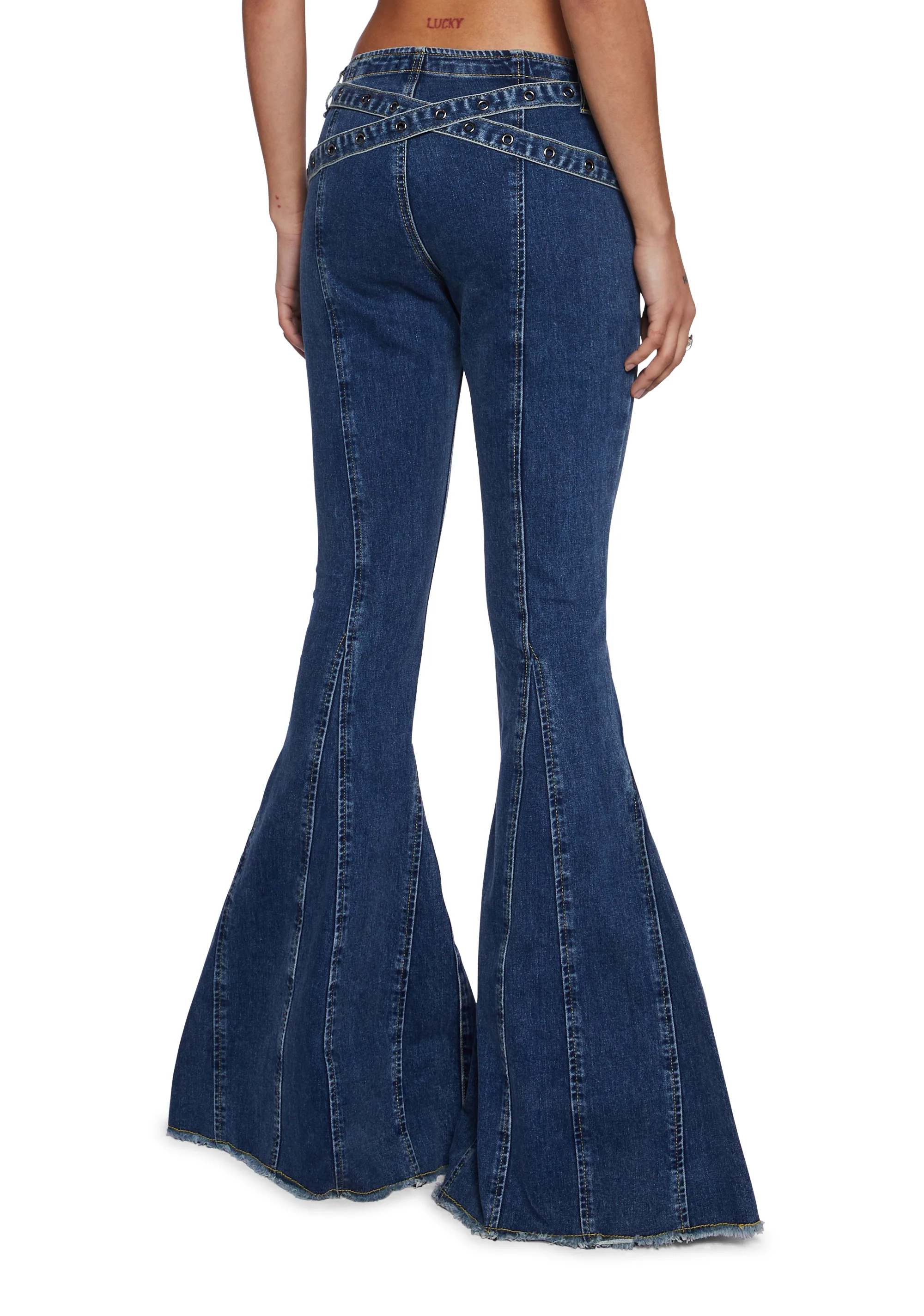 Beth Belted Flare Jeans - Image 4