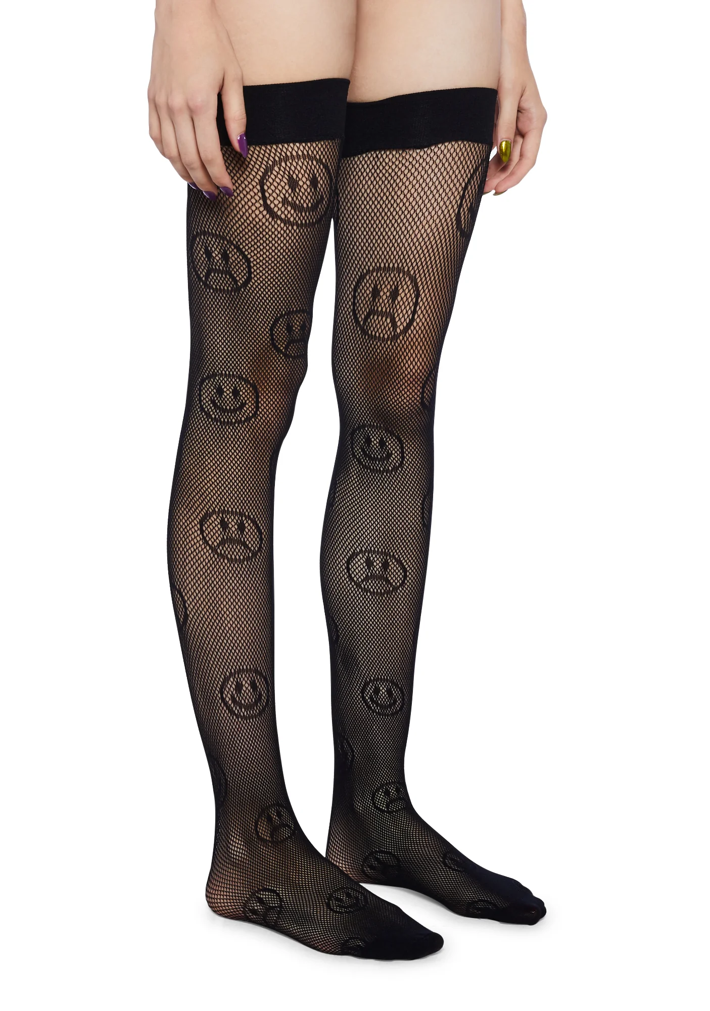 Better Days Fishnet Thigh Highs - Image 3