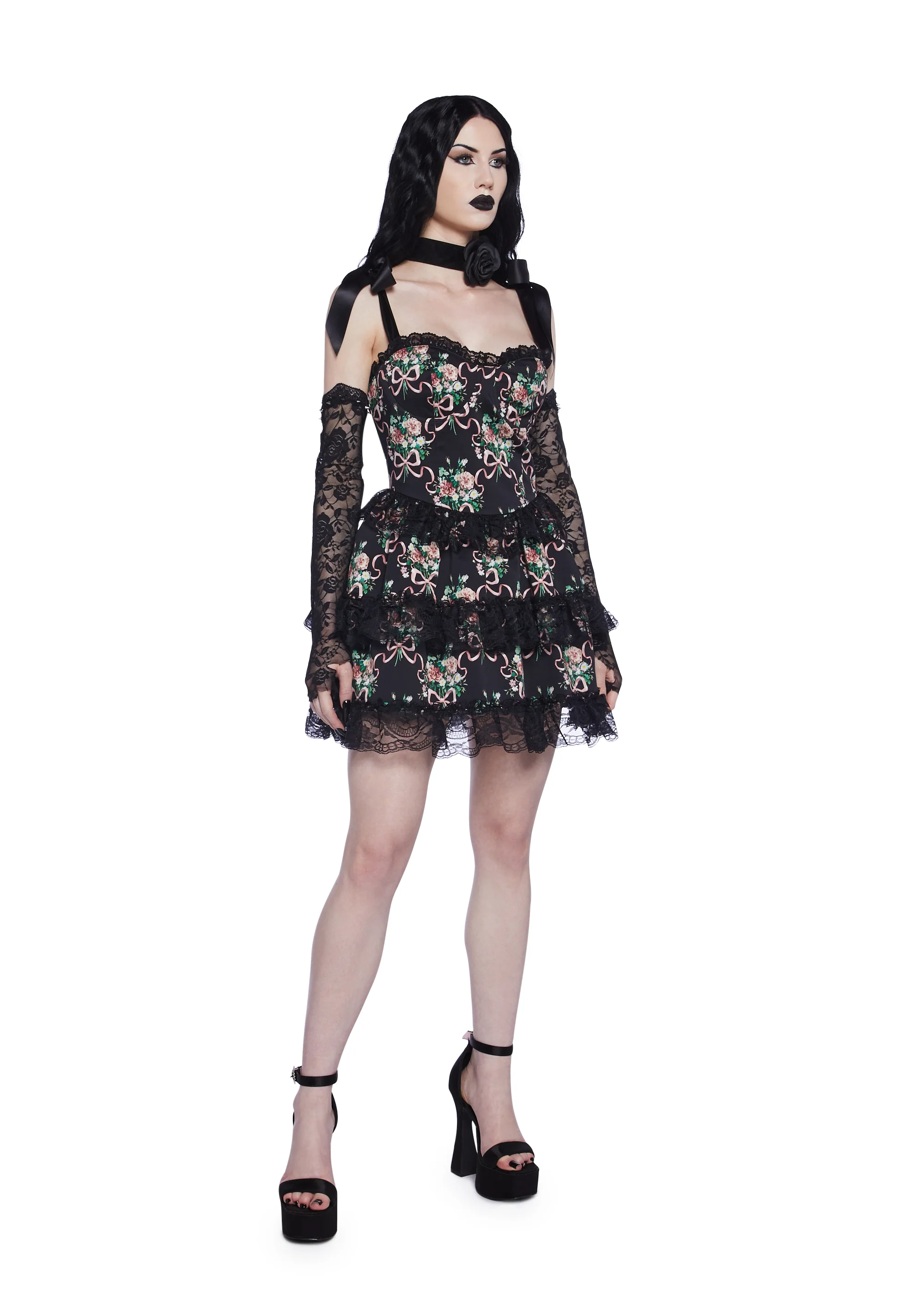 Bewitched Bloom Mini Dress - Image 3