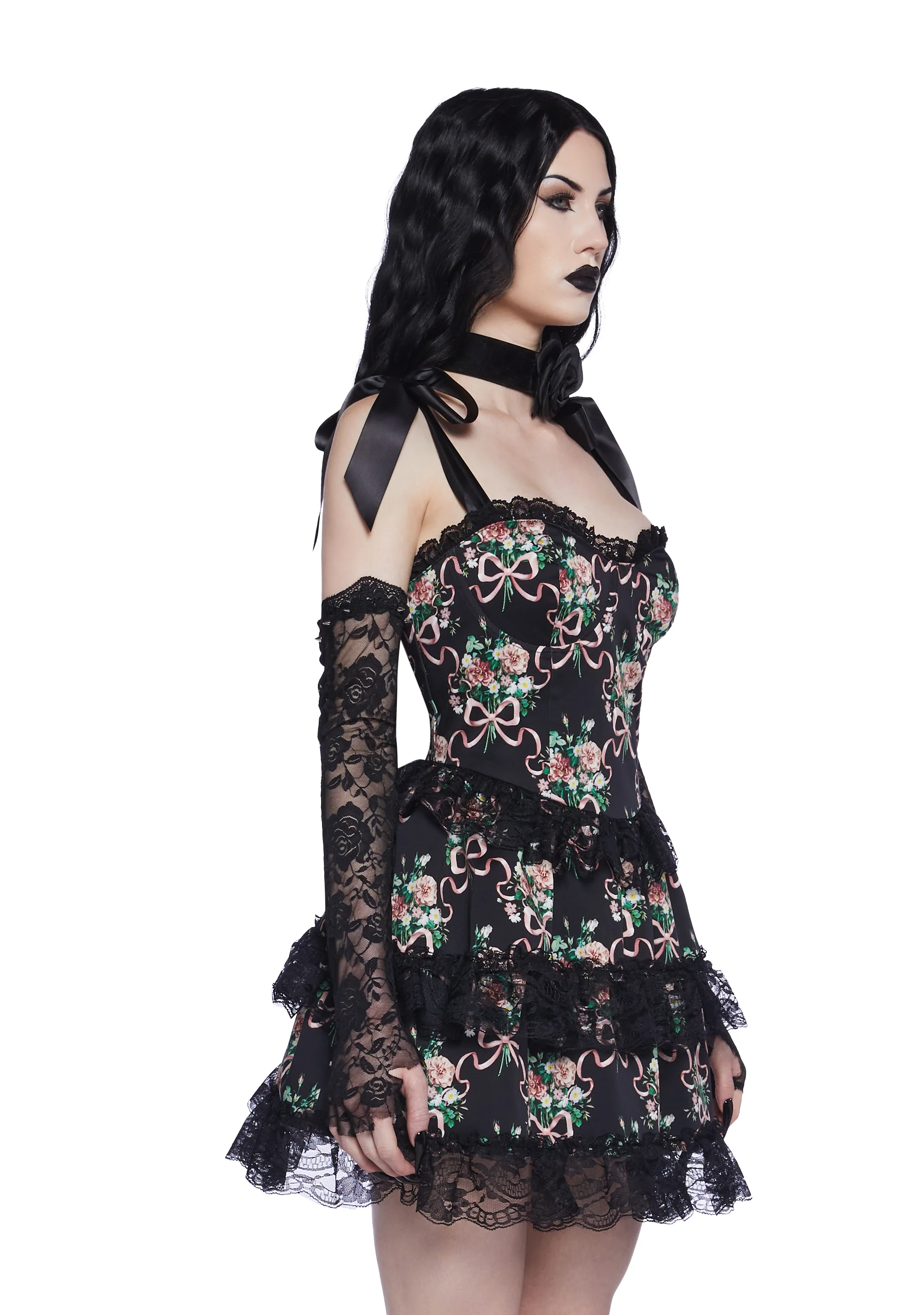 Bewitched Bloom Mini Dress - Image 4