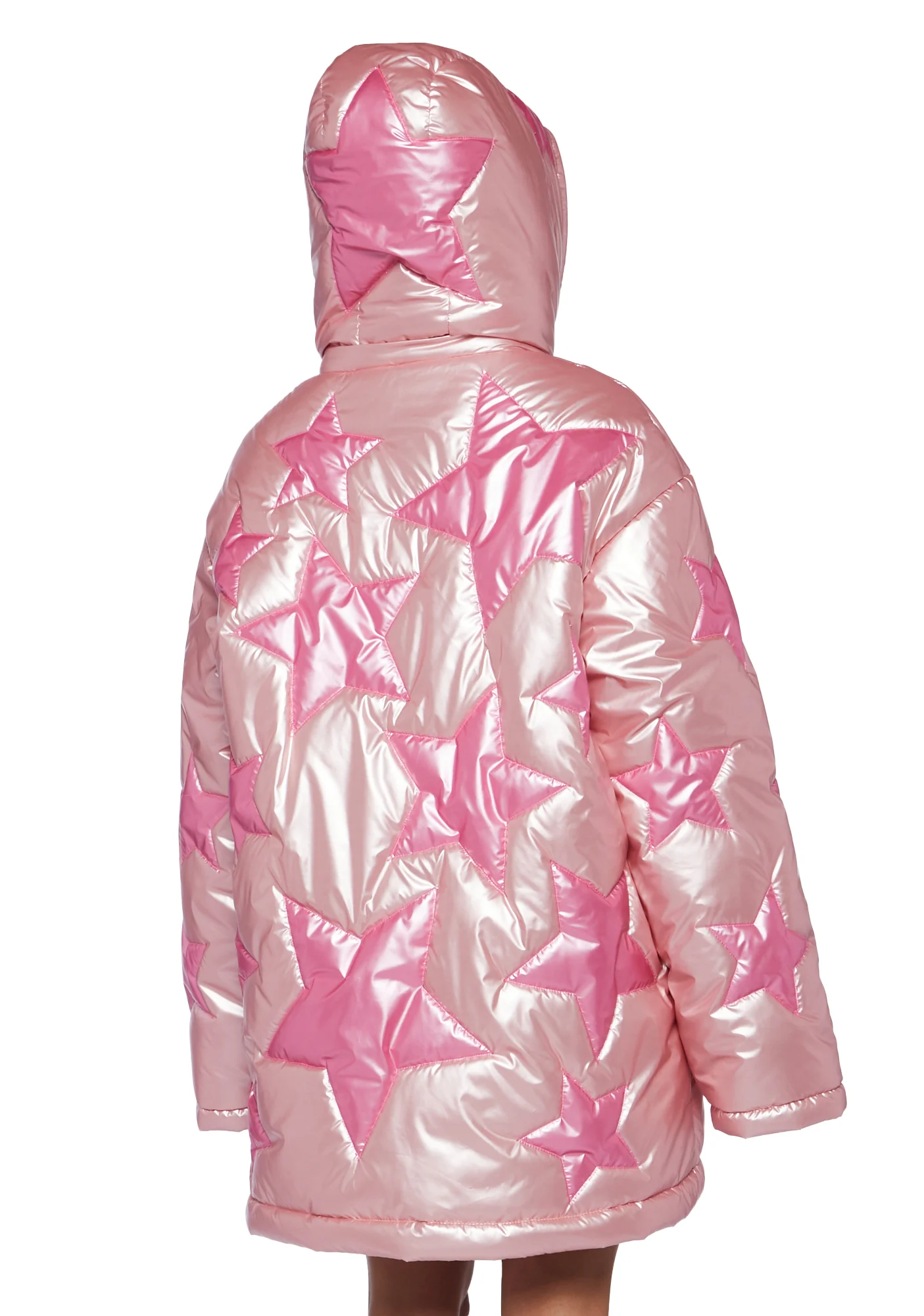 Beyond The Stars Puffer Jacket- Pink - Image 4