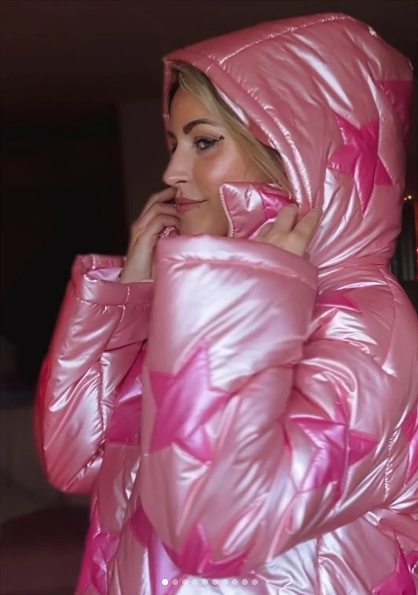 Beyond The Stars Puffer Jacket- Pink - Image 7