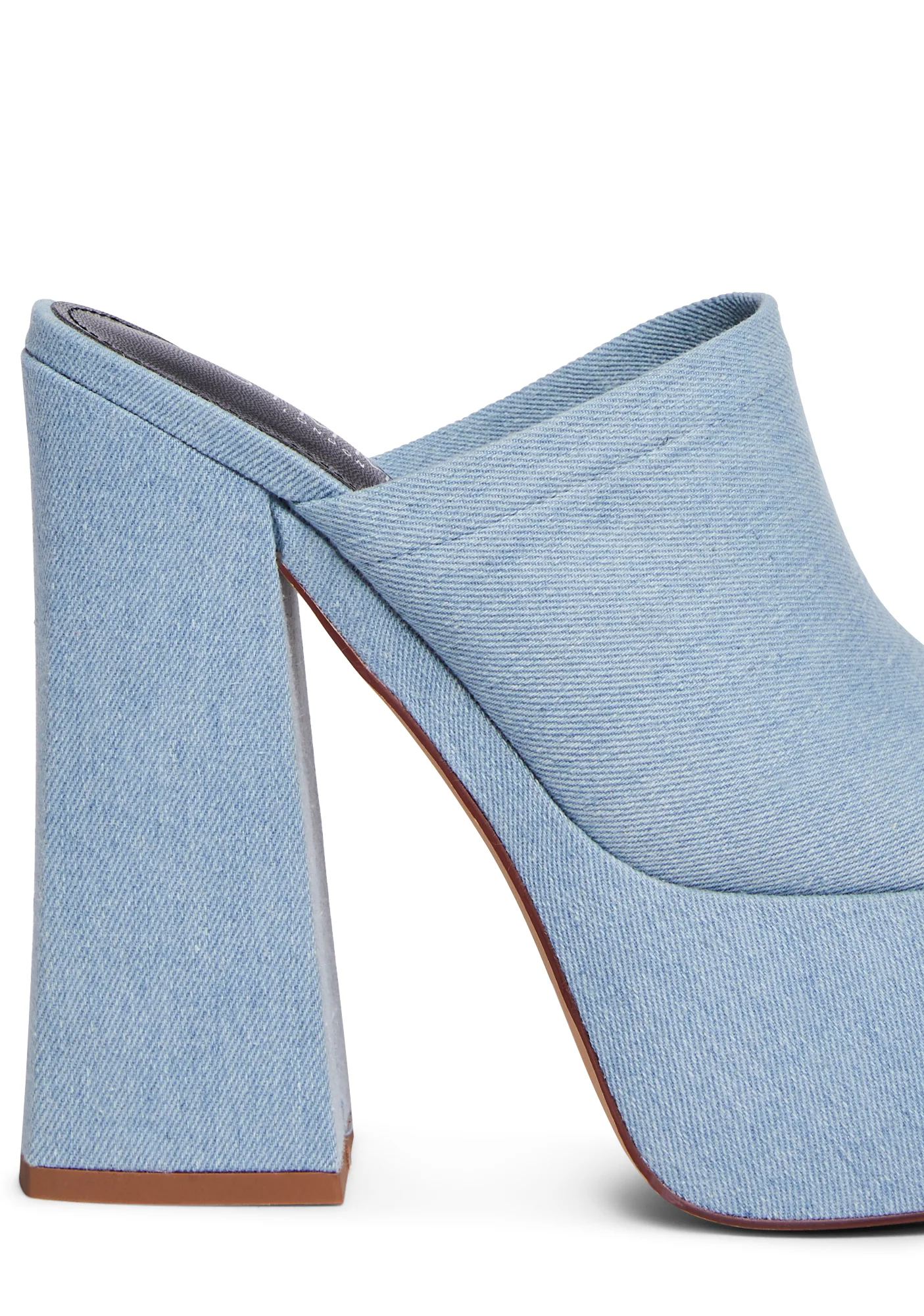 Beyza-2 Platform Mules - Denim - Image 2