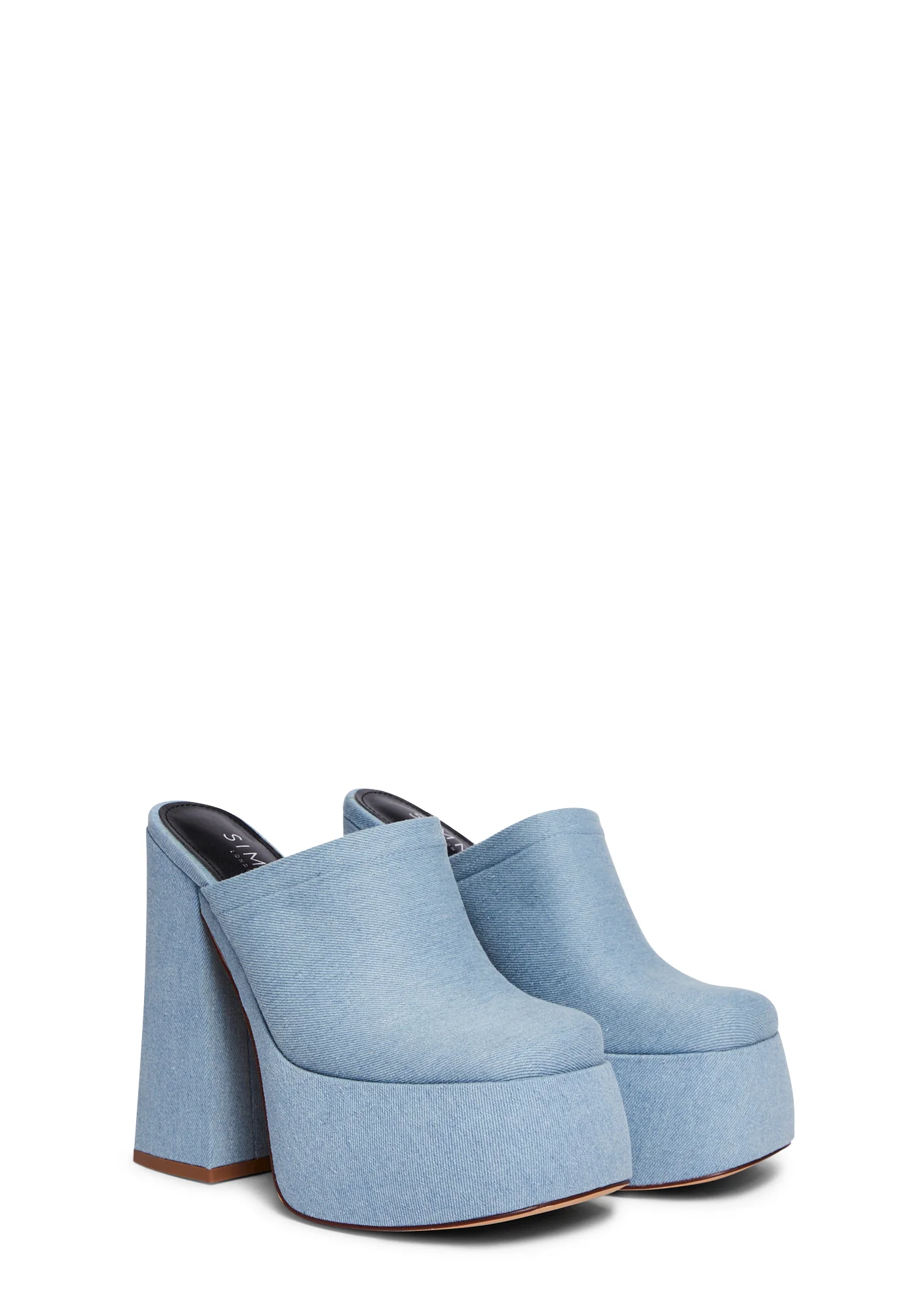 Beyza-2 Platform Mules - Denim - Image 3