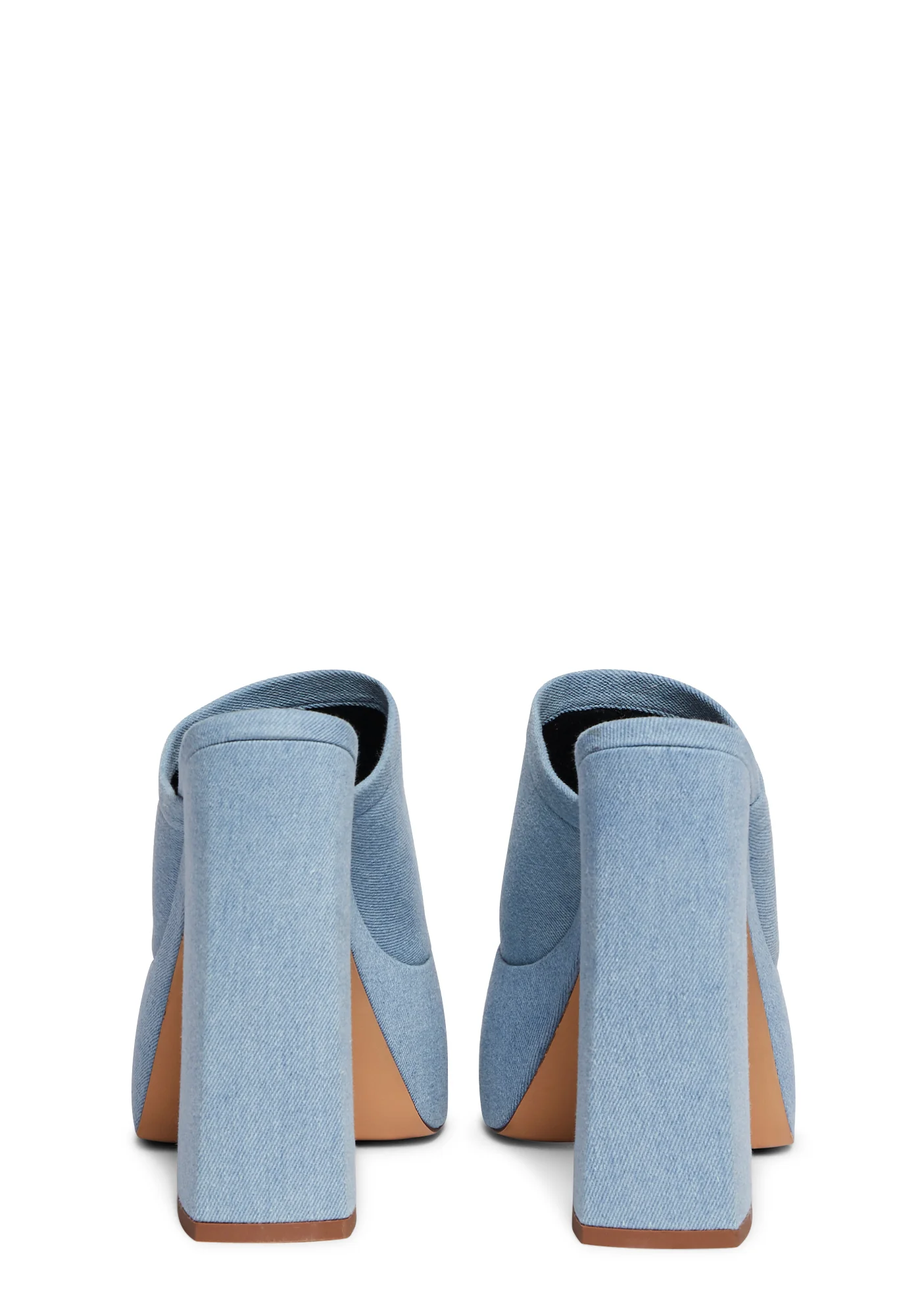 Beyza-2 Platform Mules - Denim - Image 4
