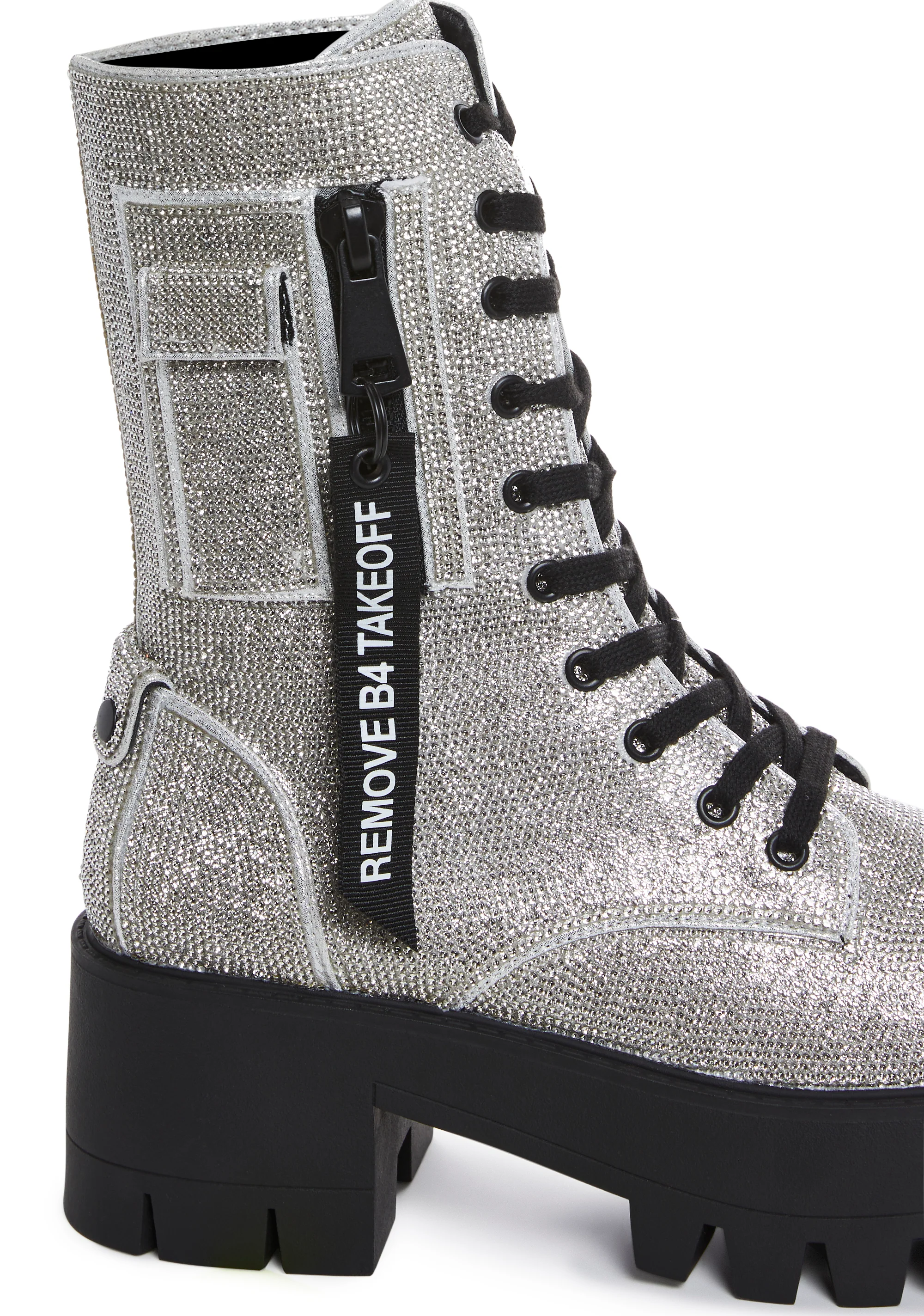 Billionaire Bling Combat Boots - Image 2