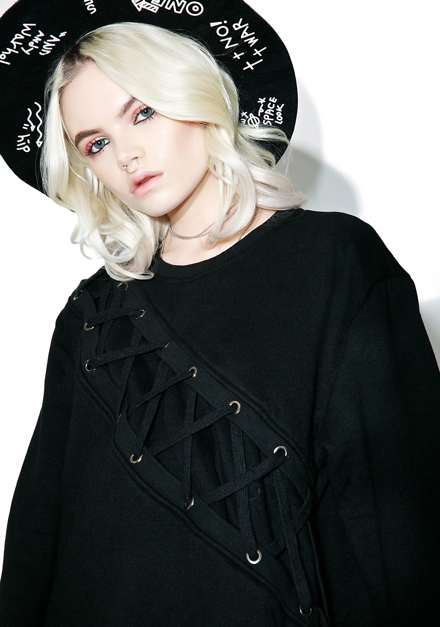 Binding Feelz Lace-up Sweater - Image 2